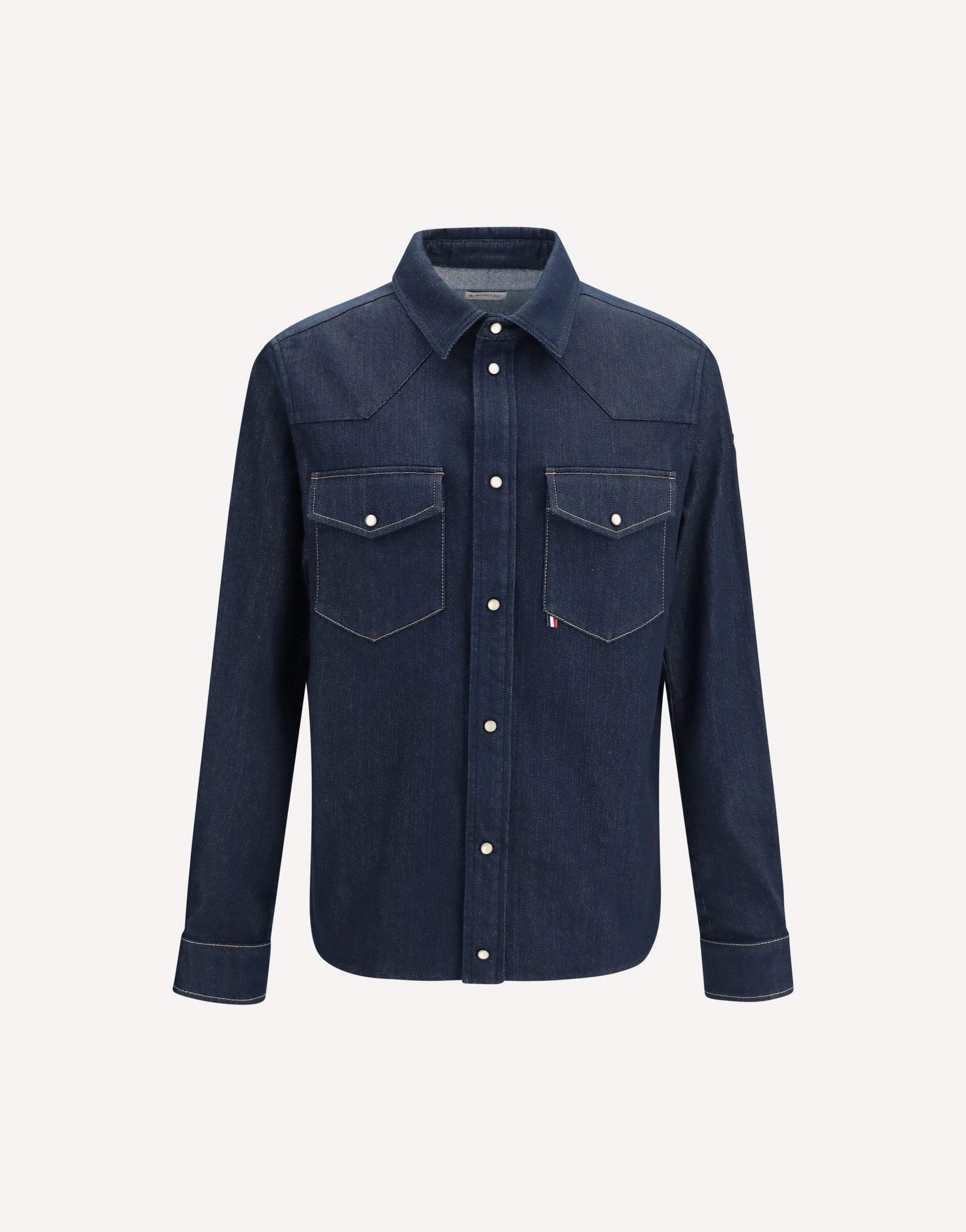 Veste en jean Moncler avec patch logo