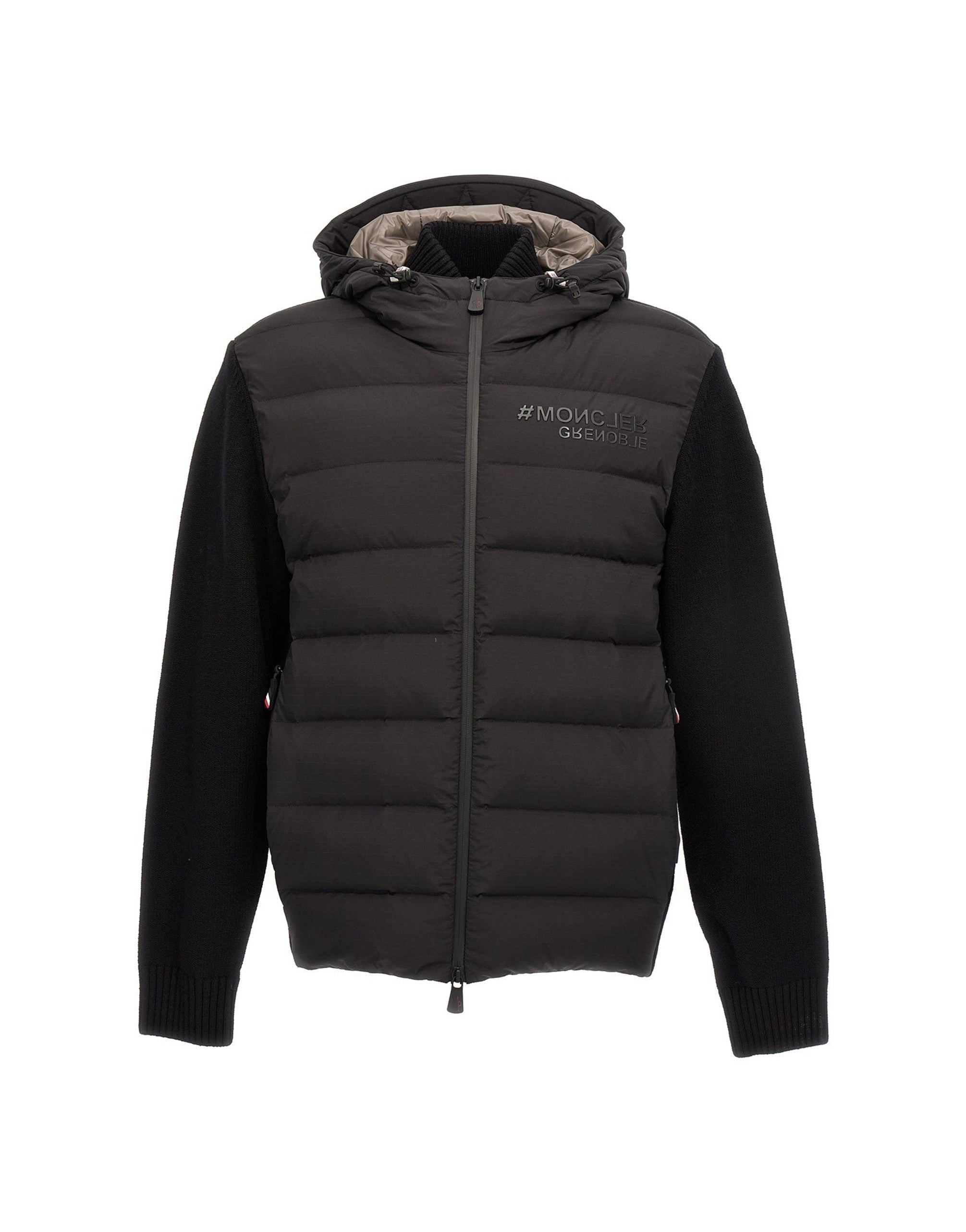 Moncler Grenoble Bimaterial Hooded Cardigan
