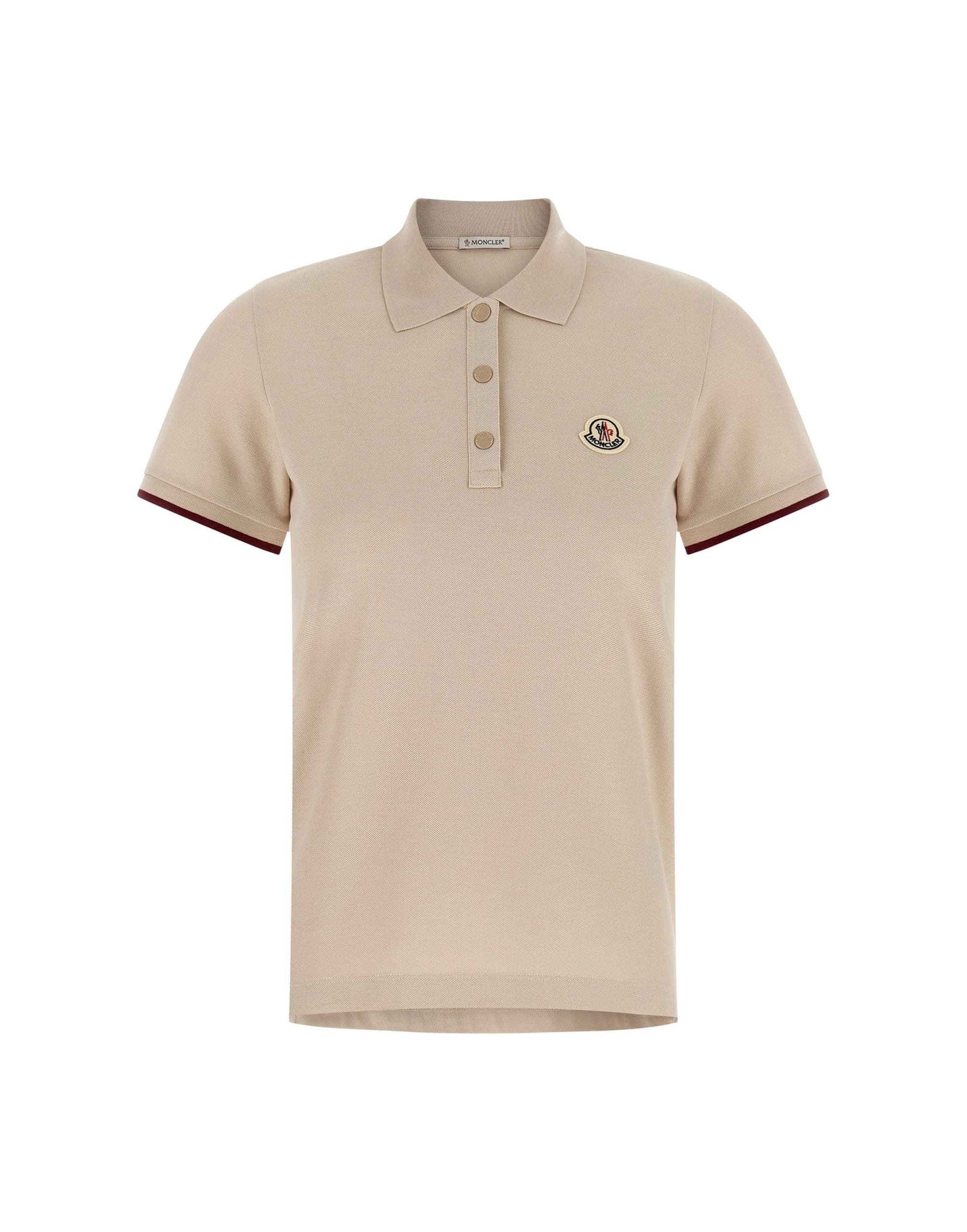 Moncler Poloshirt mit Logo-Patch, kurze Ärmel