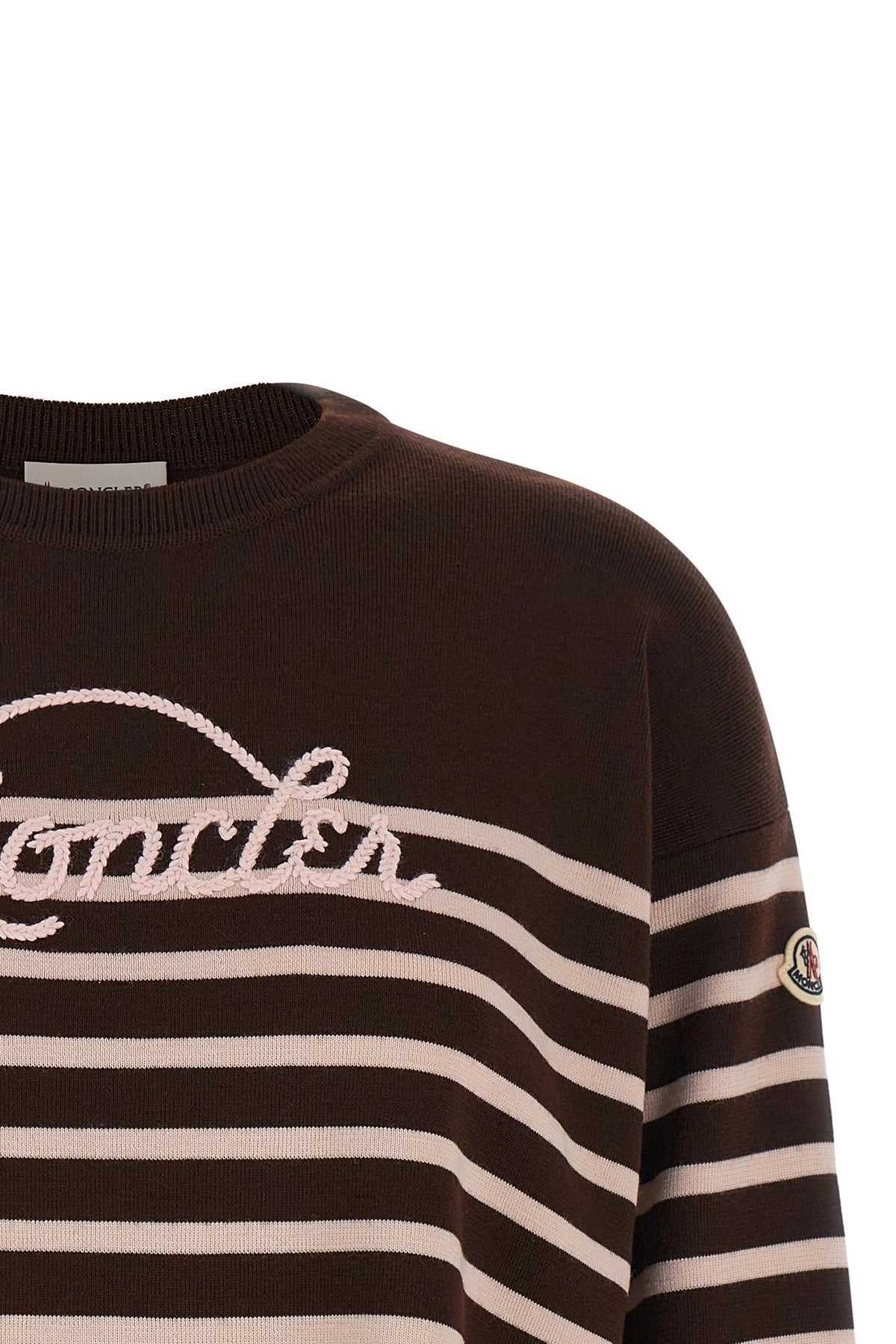 Moncler Striped Embroidered Sweater