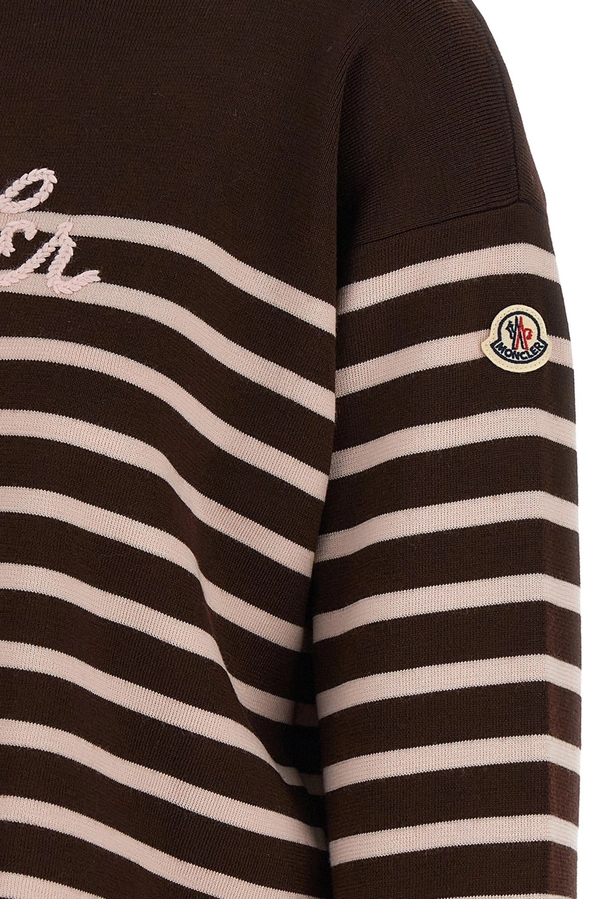 Moncler Striped Embroidered Sweater