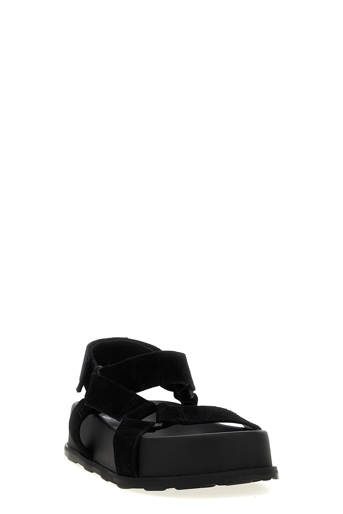 Moschino Black Suede Flat Sandals - alternate view