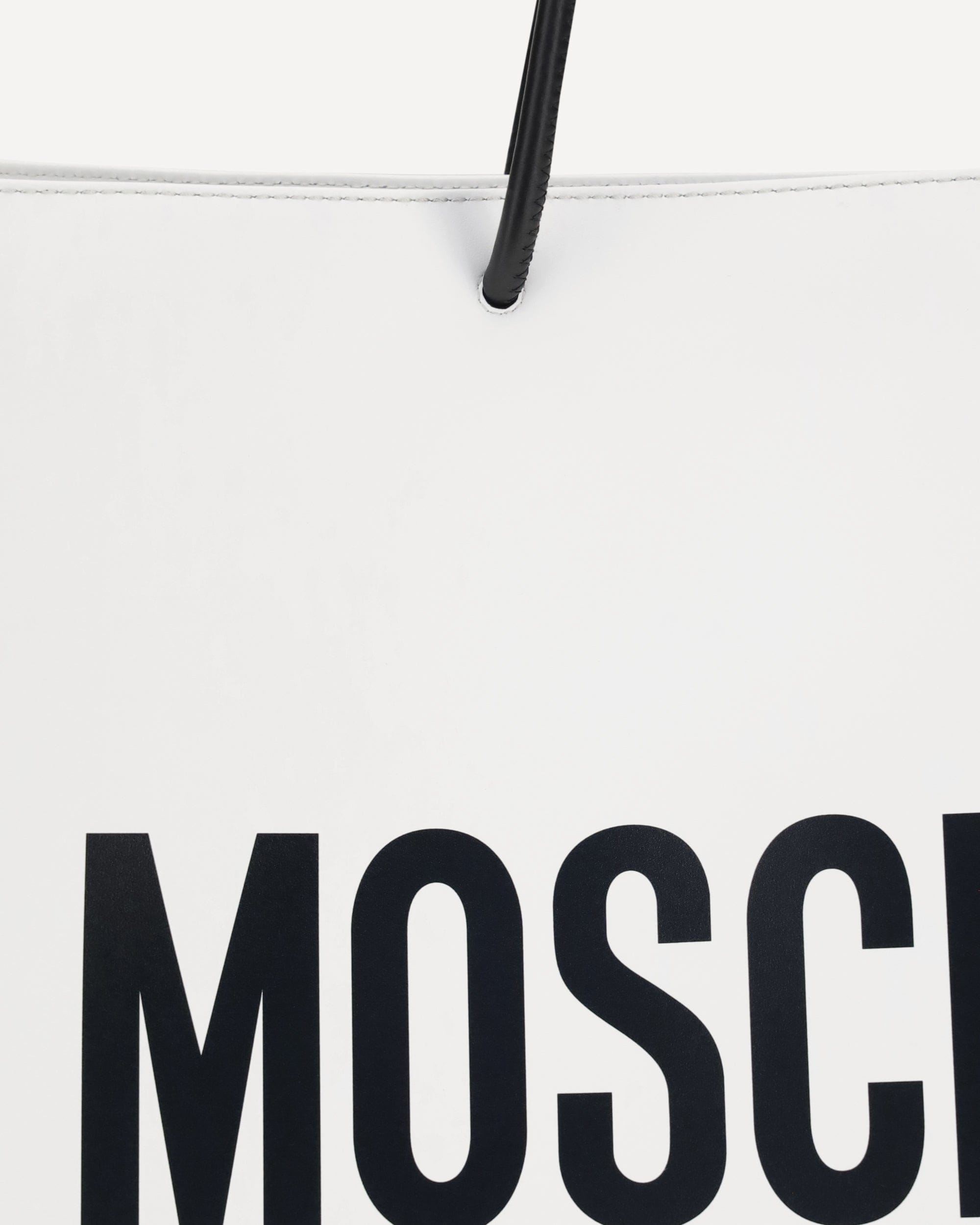 Moschino Calf Leather Front Logo Shoulder Bag