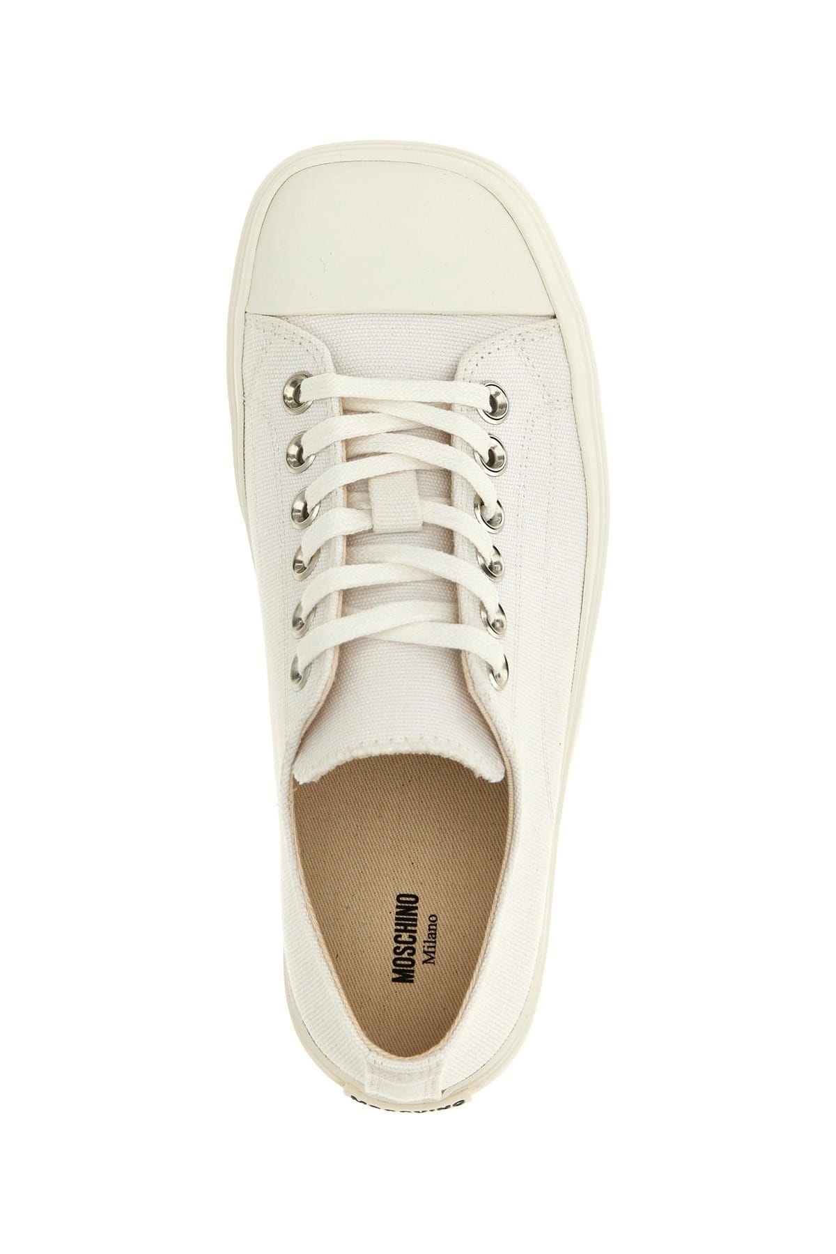 Moschino Canvas Lace-Up Sneakers