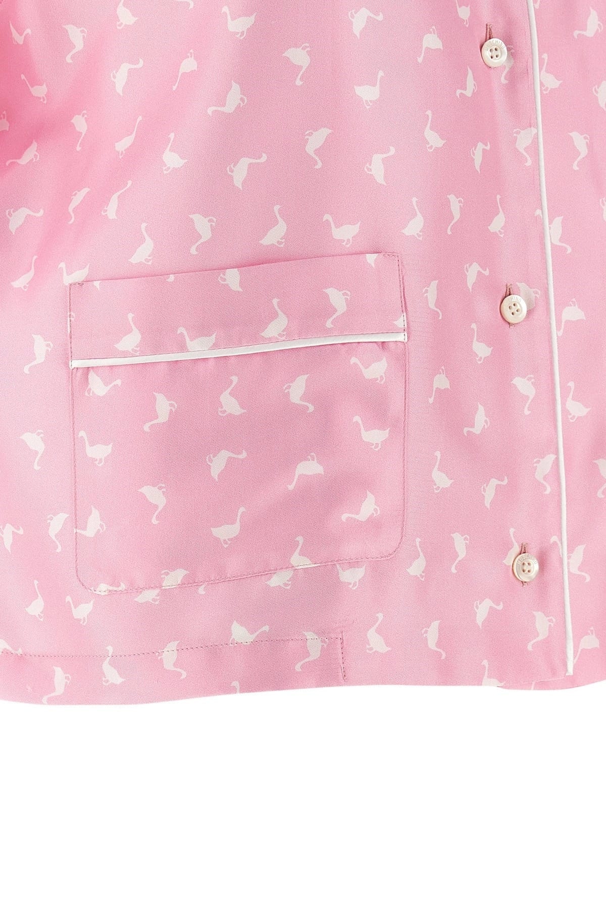 Moschino Moschino Goose Print Silk Shirt
