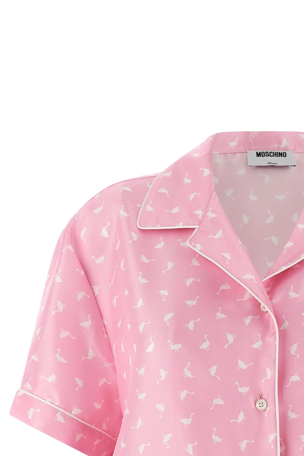 Moschino Moschino Goose Print Silk Shirt