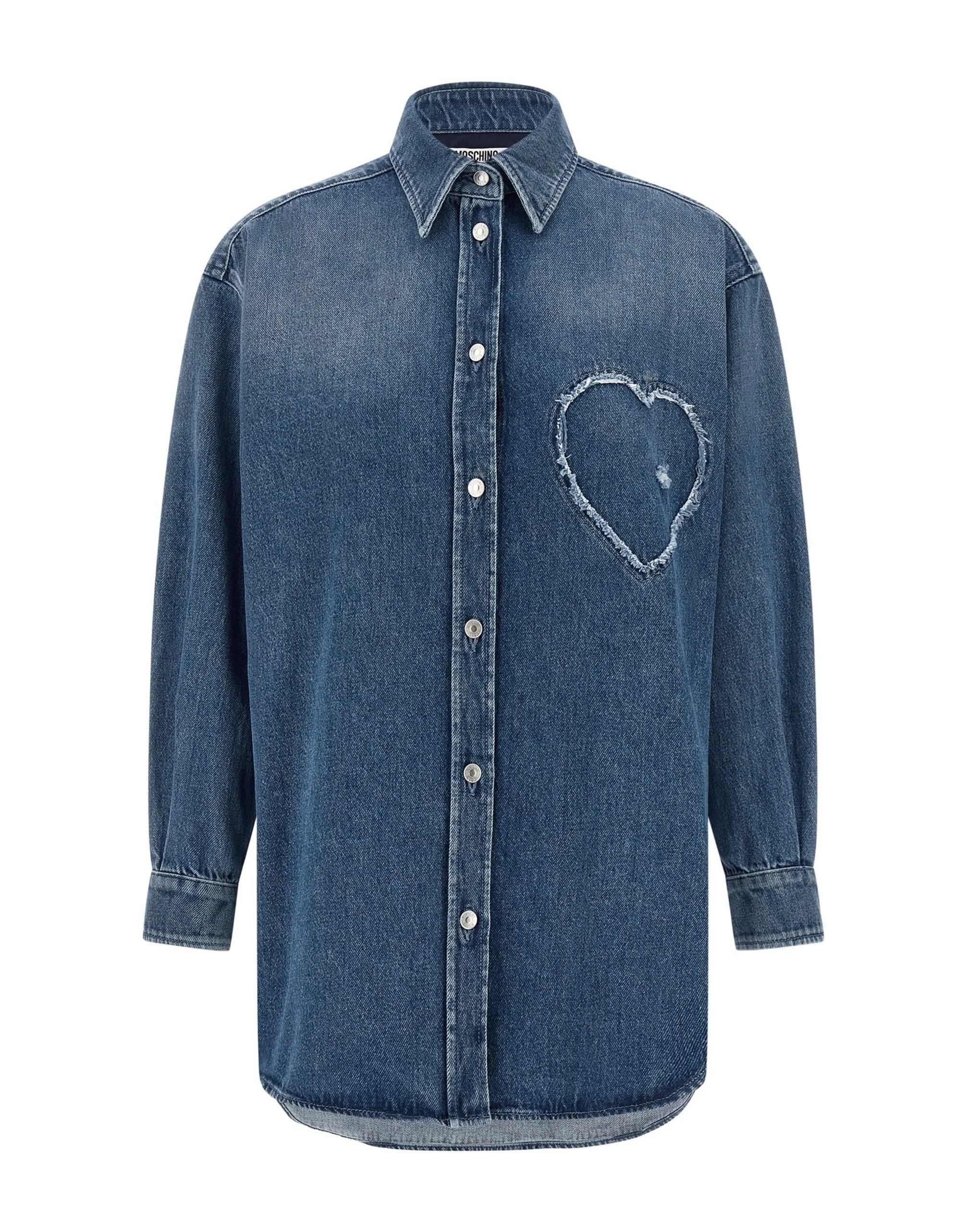 Moschino Moschino Heart Detail Denim Shirt