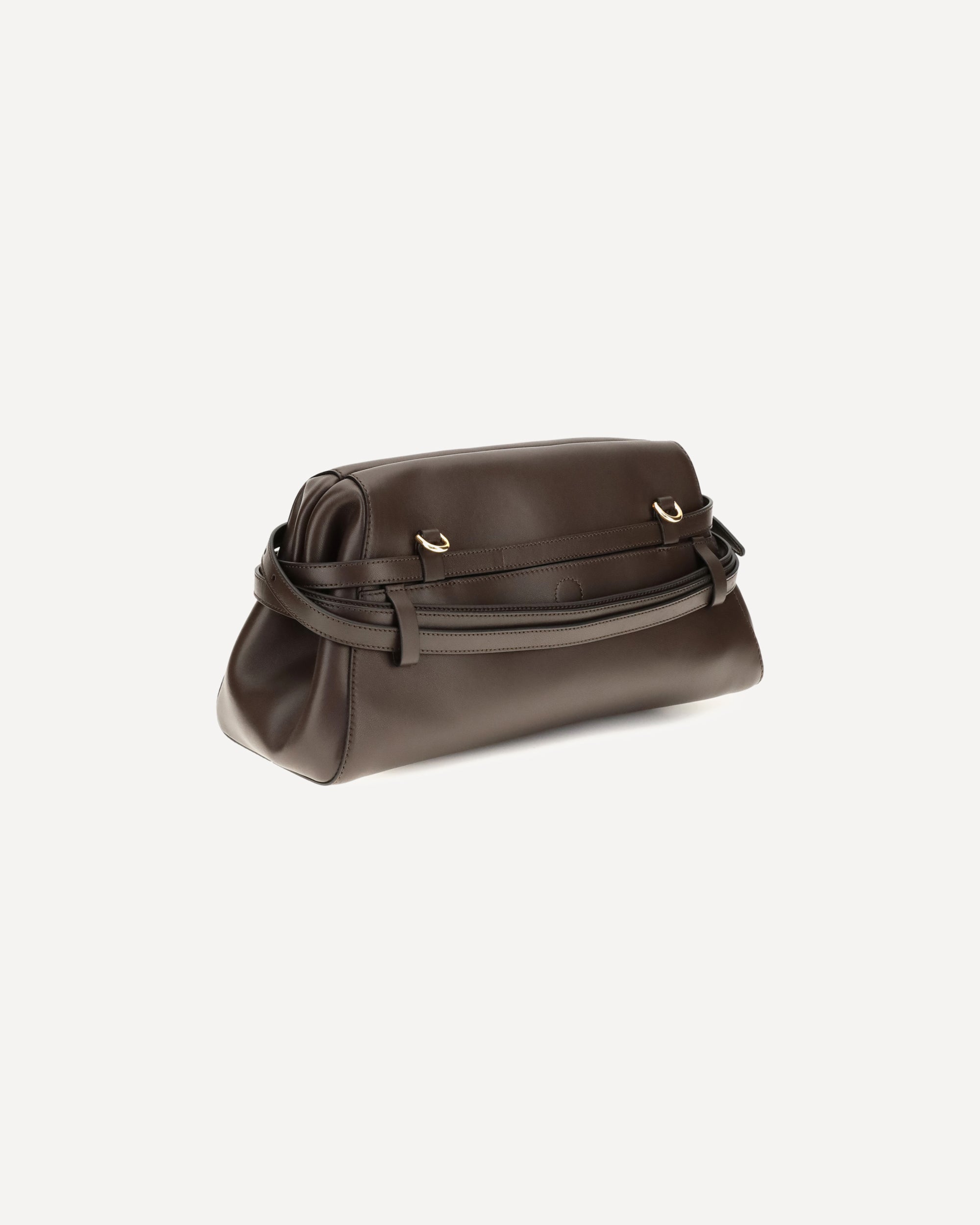 Moschino Leather Clutch With Buckle Detail