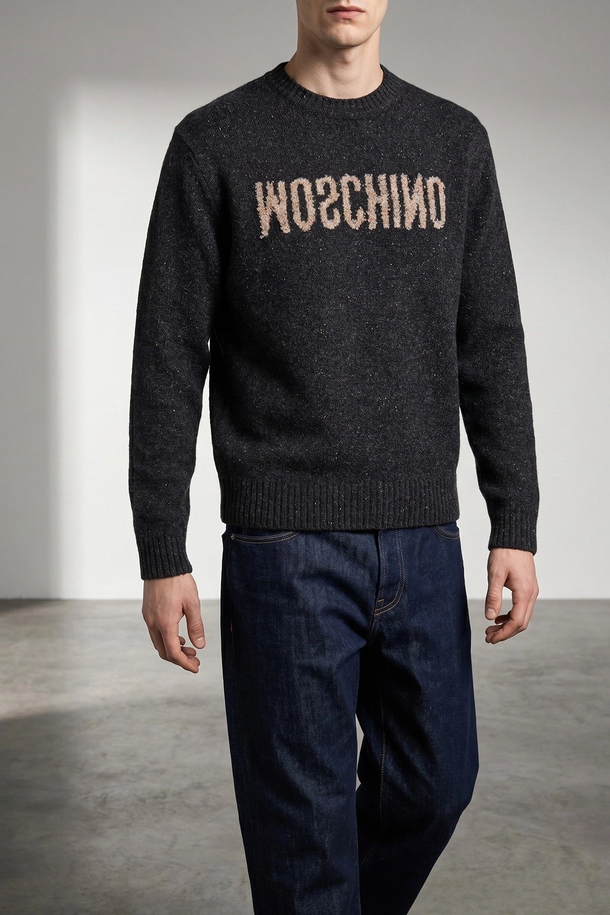 Moschino Mirrored Logo Crewneck Sweater - alternate view
