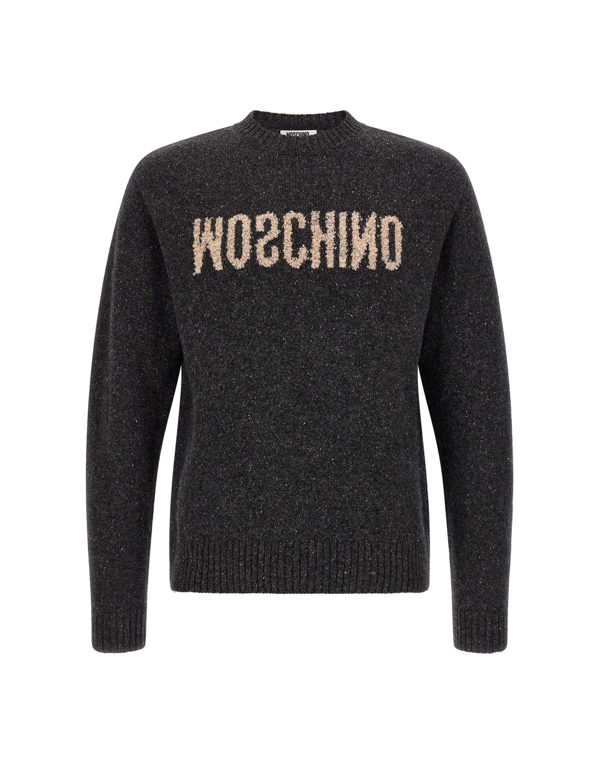 Moschino Mirrored Logo Crewneck Sweater