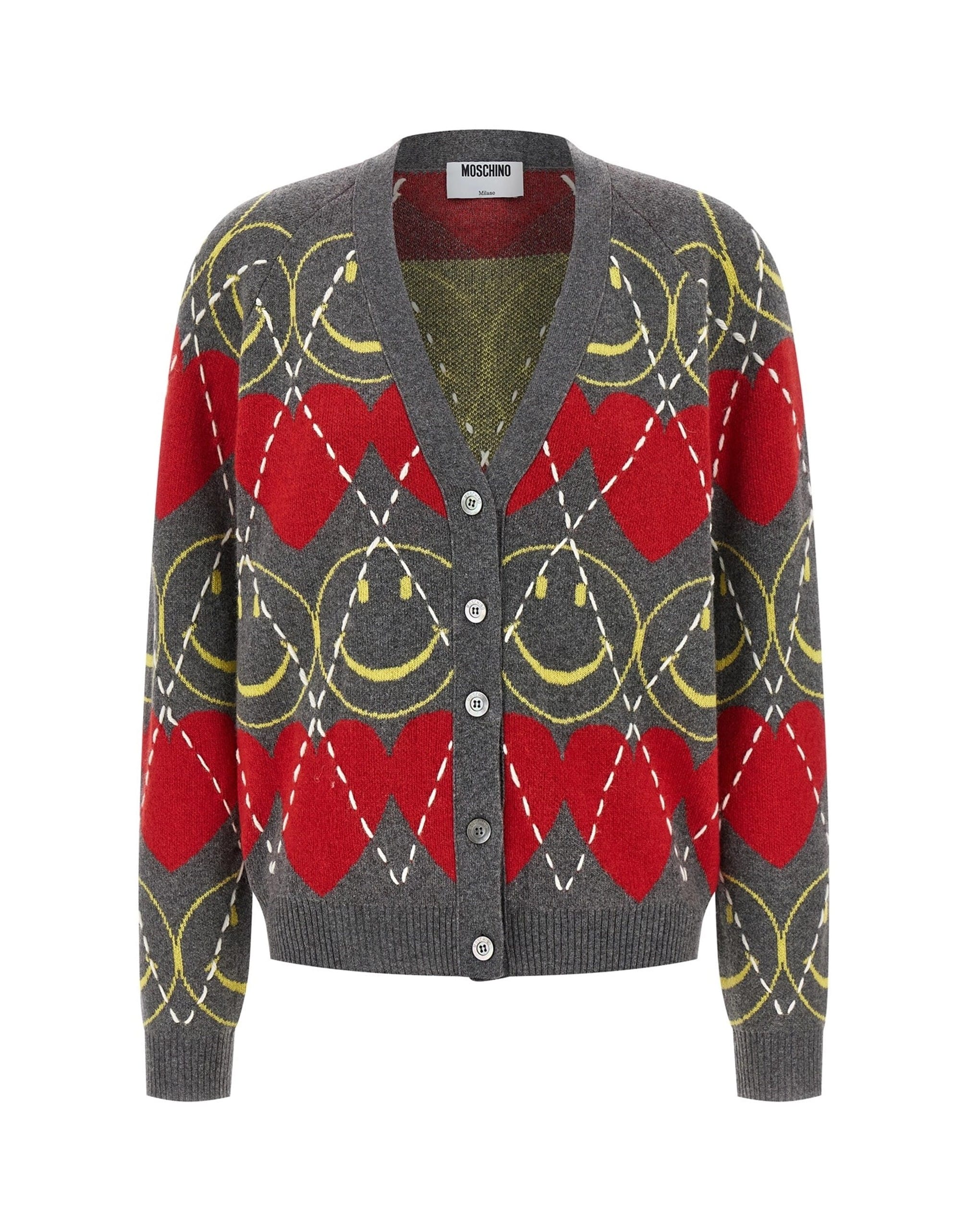 Moschino Moschino Multicolor Smiley Cardigan