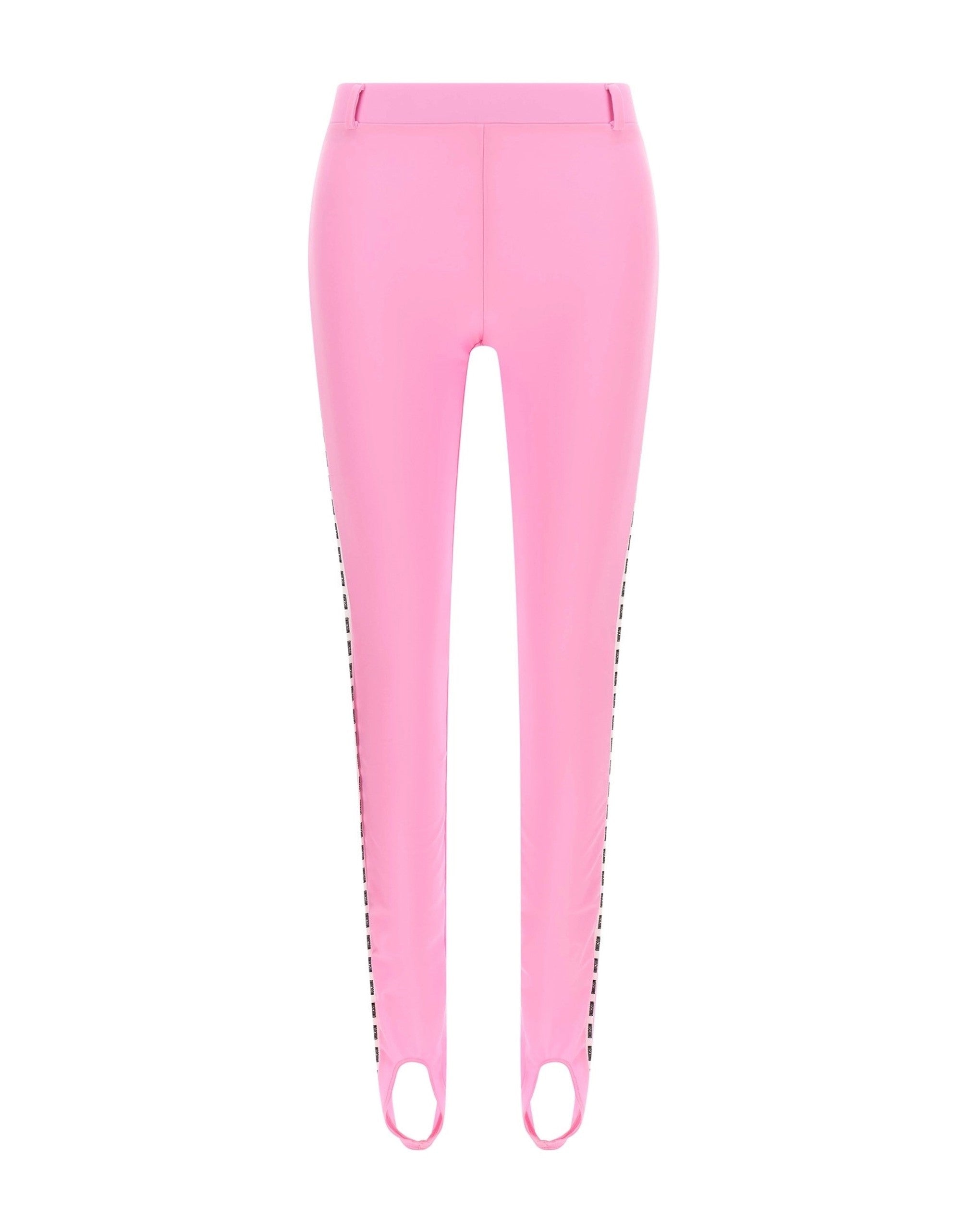 Moschino rosa Leggings mit Logostreifen