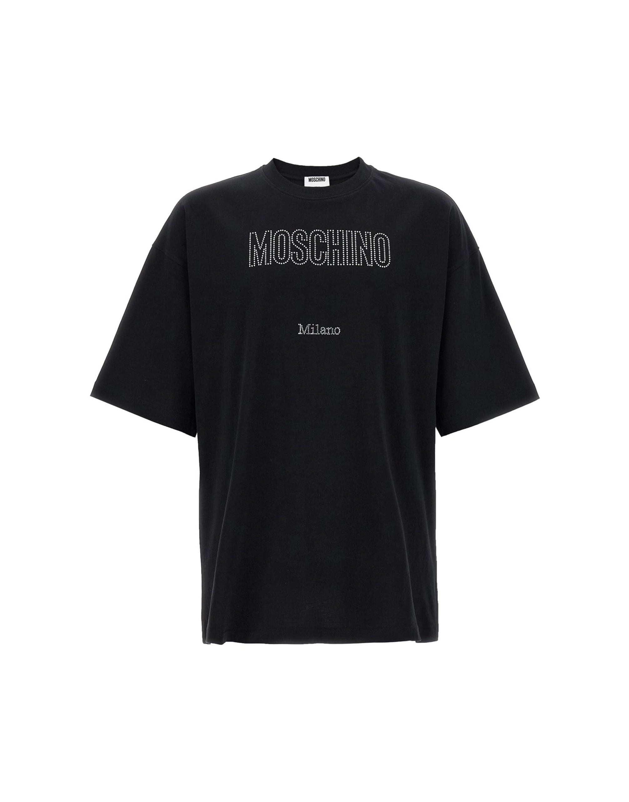 Moschino T-Shirt mit Strasslogo