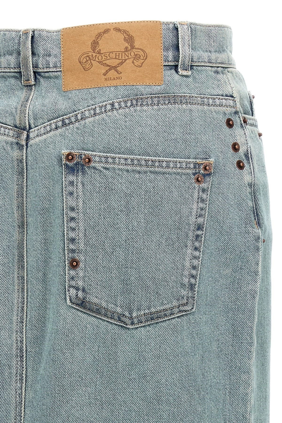 Moschino Moschino Rivets Denim Skirt