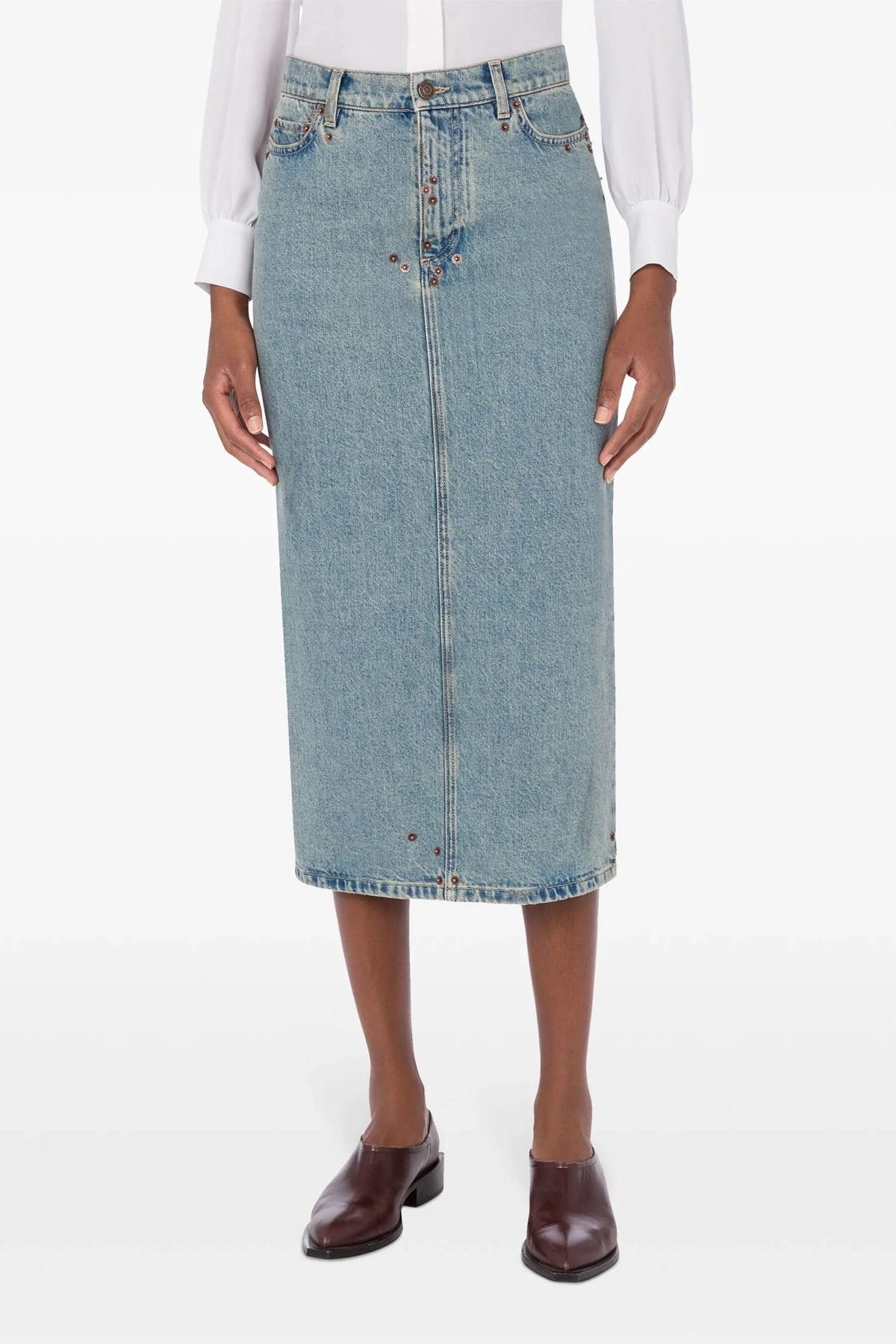 Moschino Moschino Rivets Denim Skirt