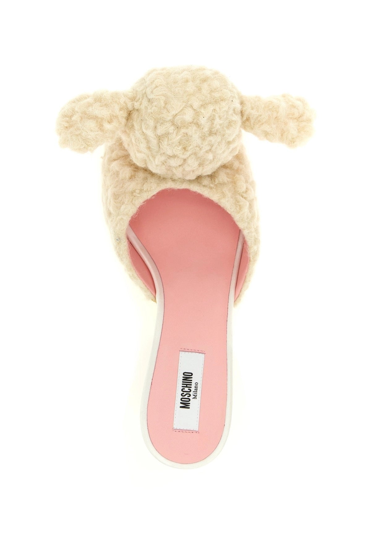 Moschino Sheep Mule Sandals | Sendegaro