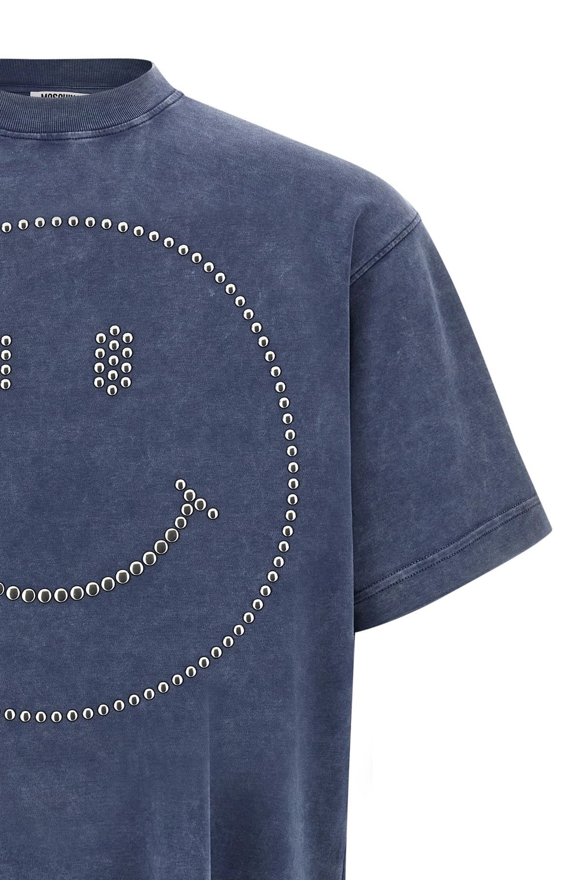 Moschino Moschino Smiley Stud Appliqué T-Shirt