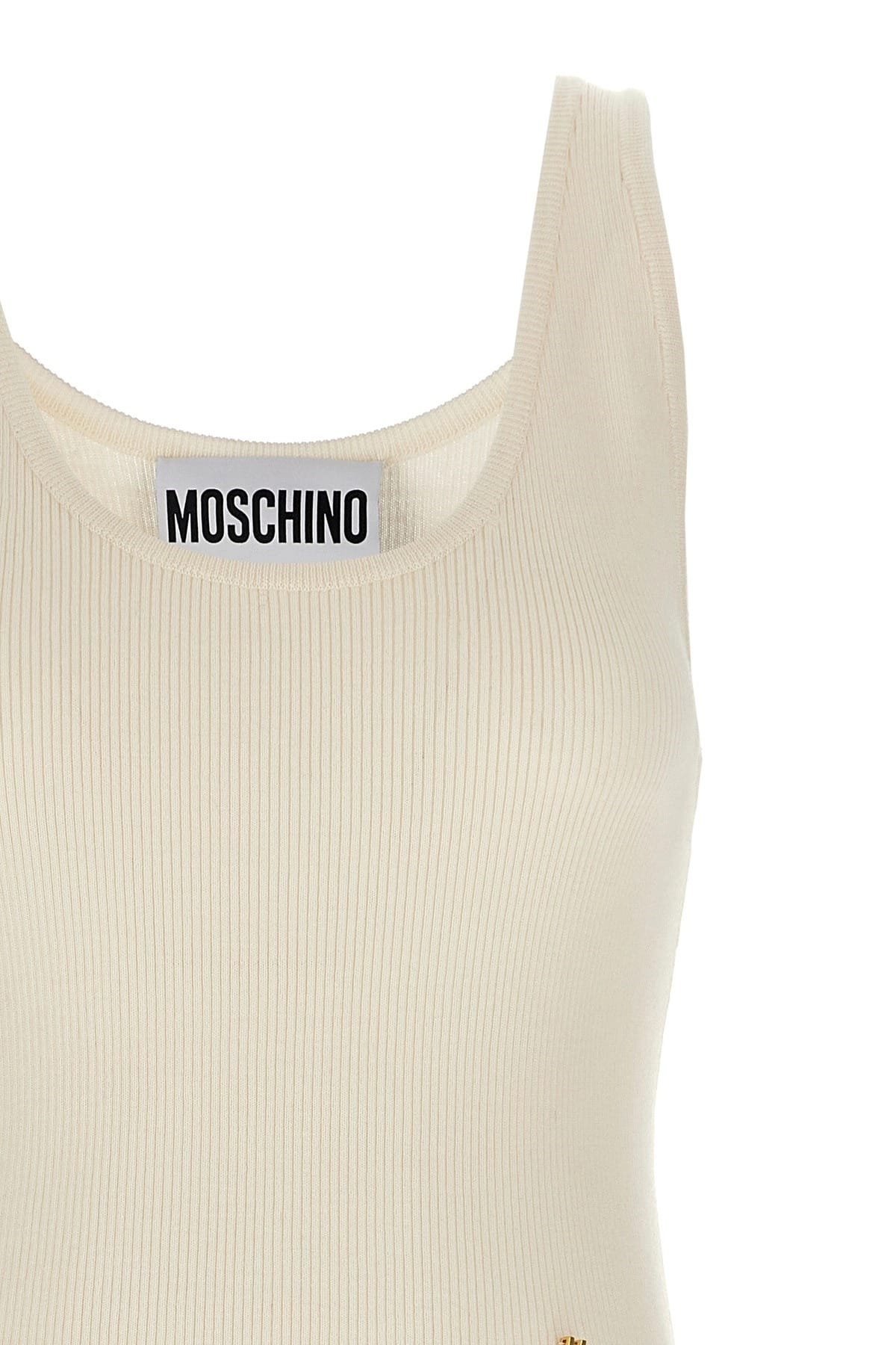 Moschino Moschino White Silk Blend Knit Top