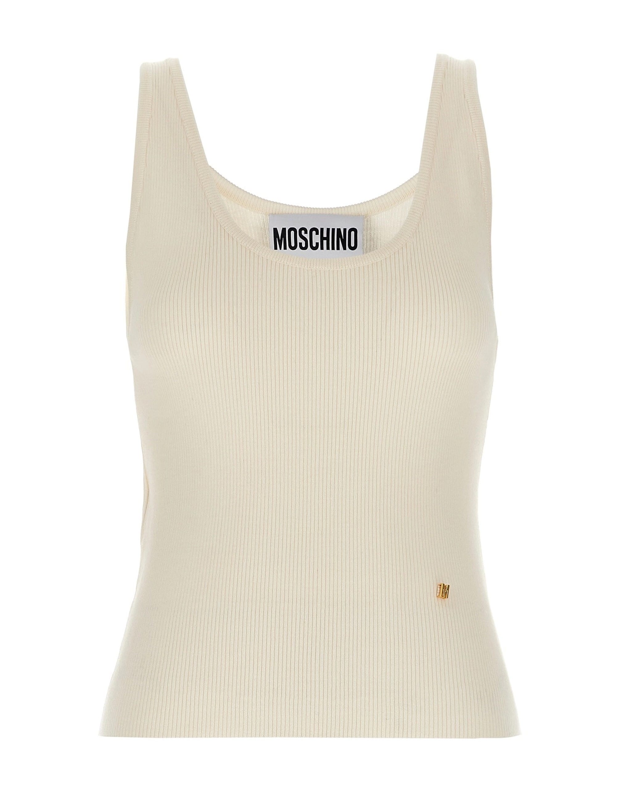 Moschino Moschino White Silk Blend Knit Top