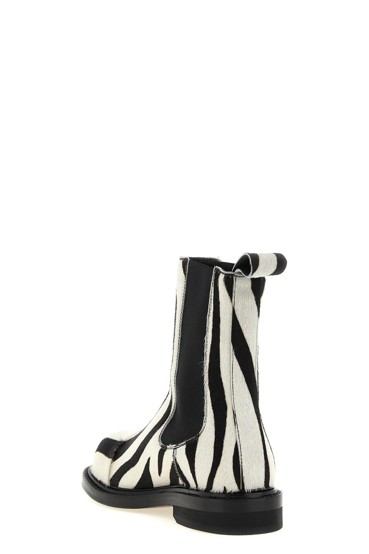 Moschino Zebra Pony Chelsea Ankle Boots