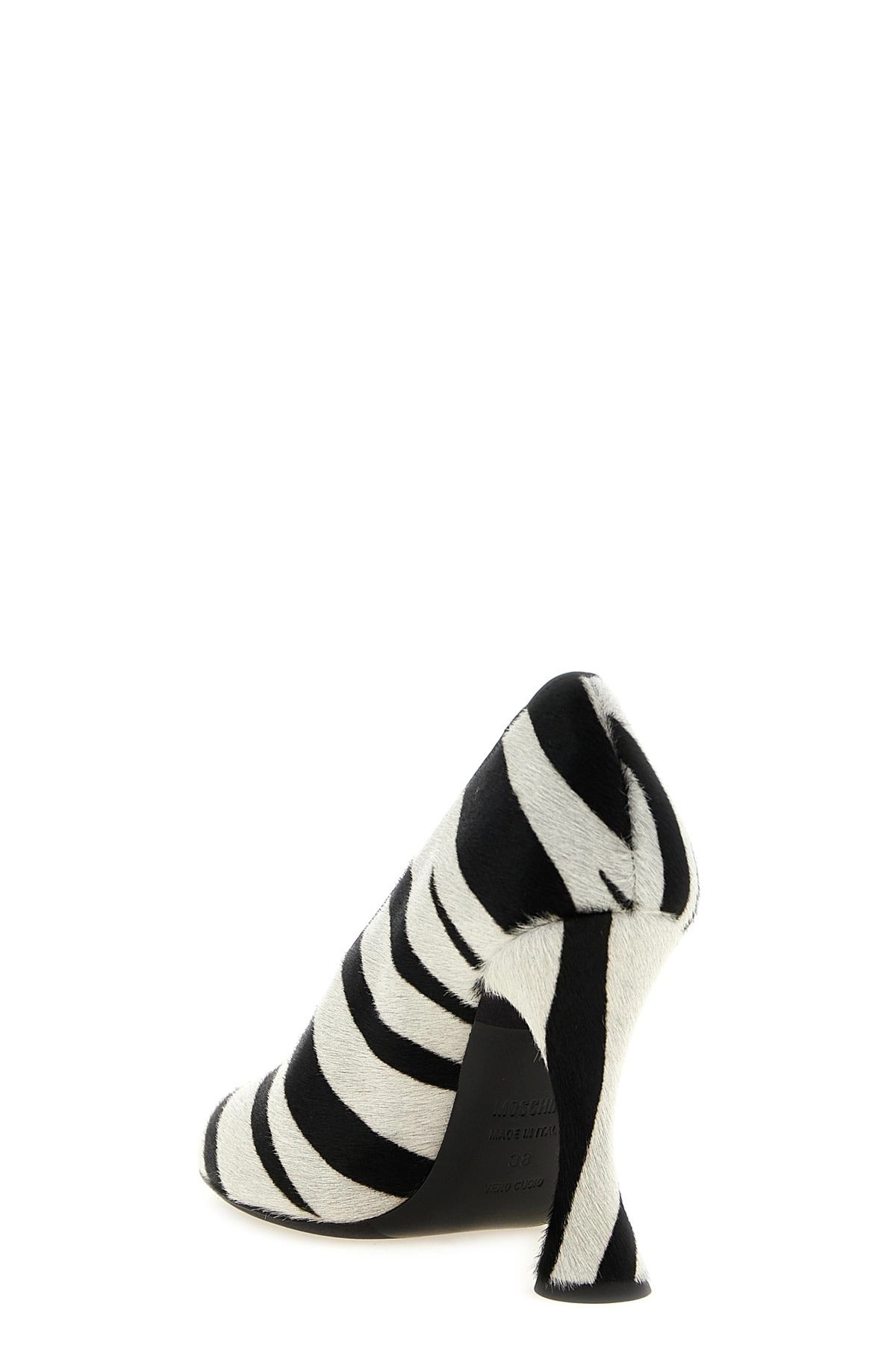 Décolleté Moschino in cavallino zebrato