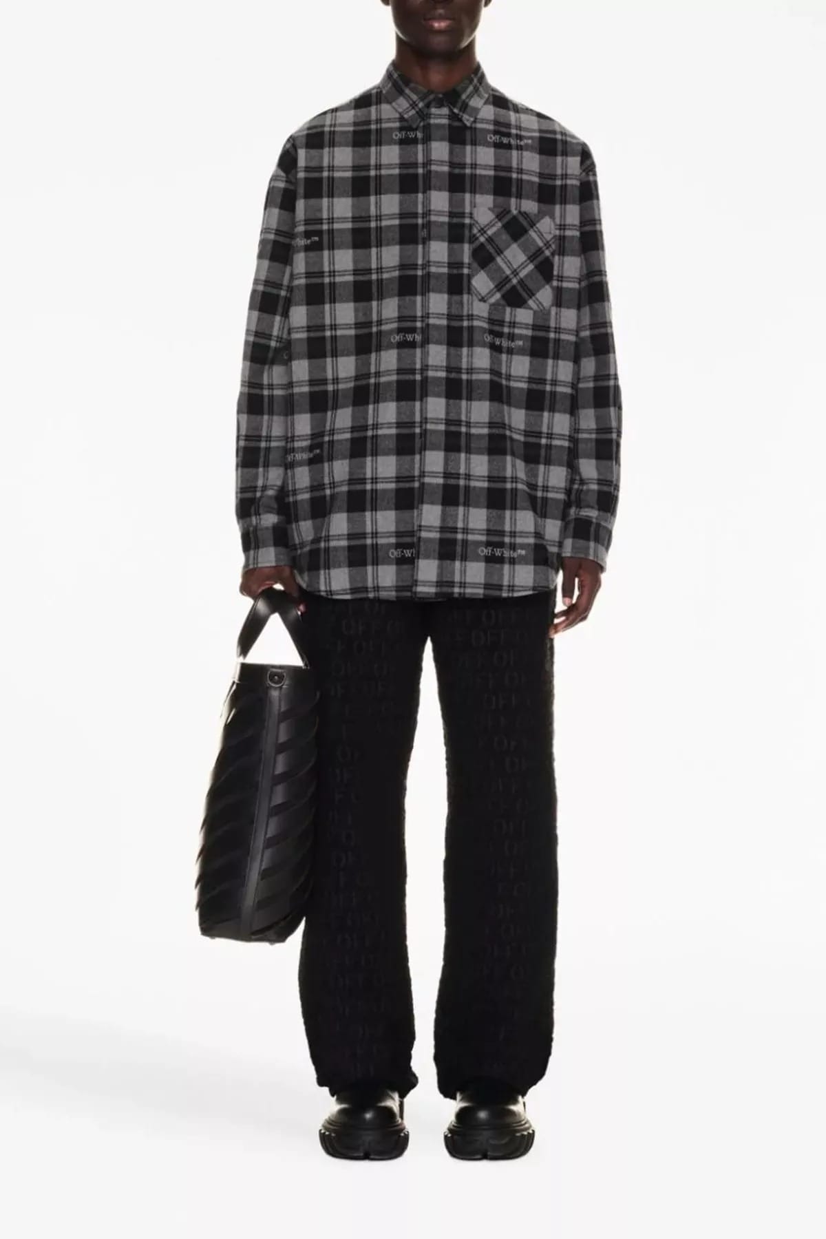 Off-White チェックフランネル中綿ジャケット | Sendegaro JP