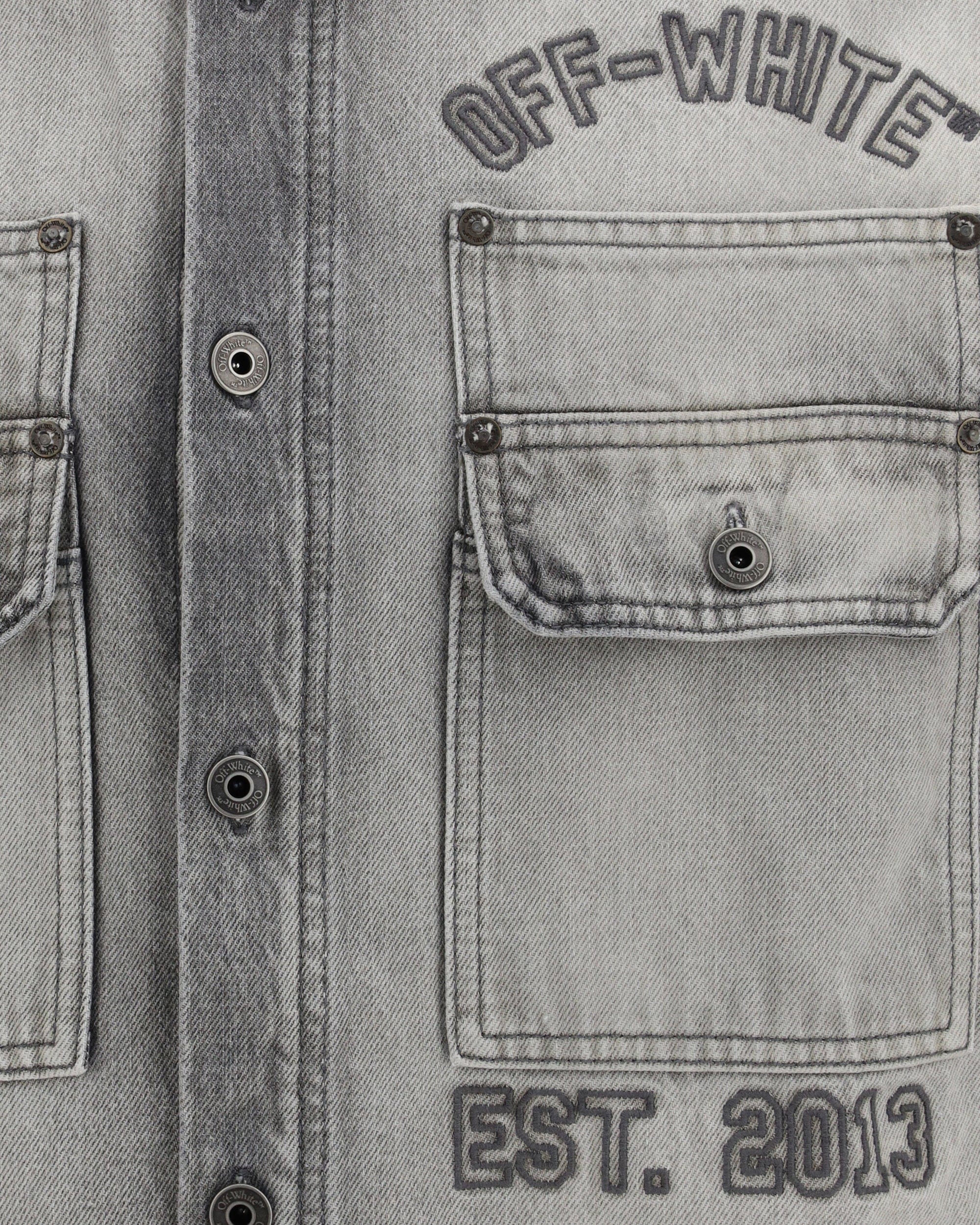 Off-White Diag Military Overshirt In Denim