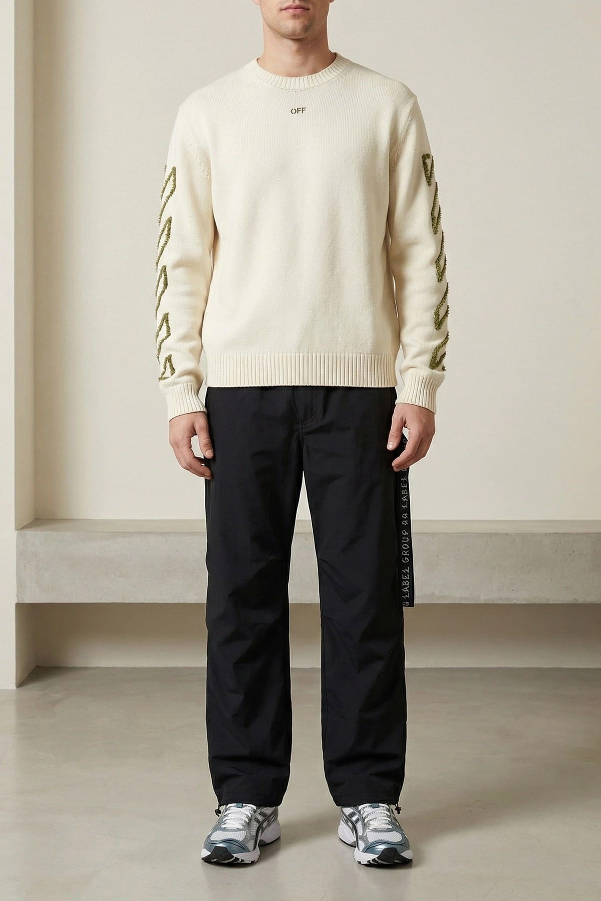Off-White jersey de punto con contorno Diag - alternate view