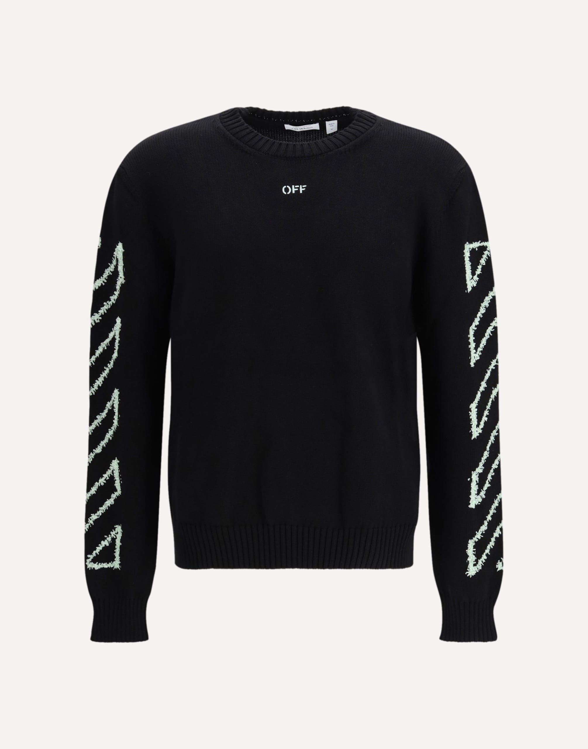 Off-White Diagonal Arrow Fuzzy Sweater