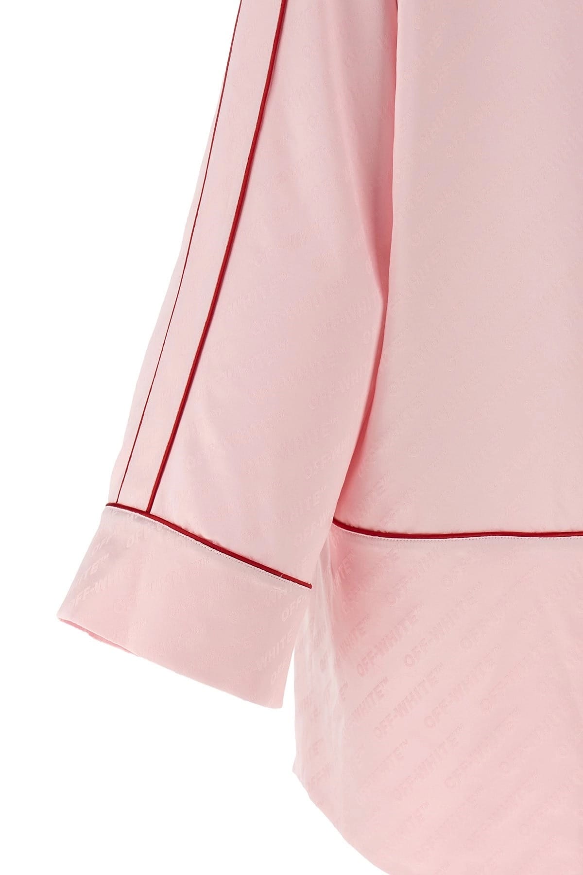 Off-White Off-White Jacquard Satin New Roxy Pajama Shirt