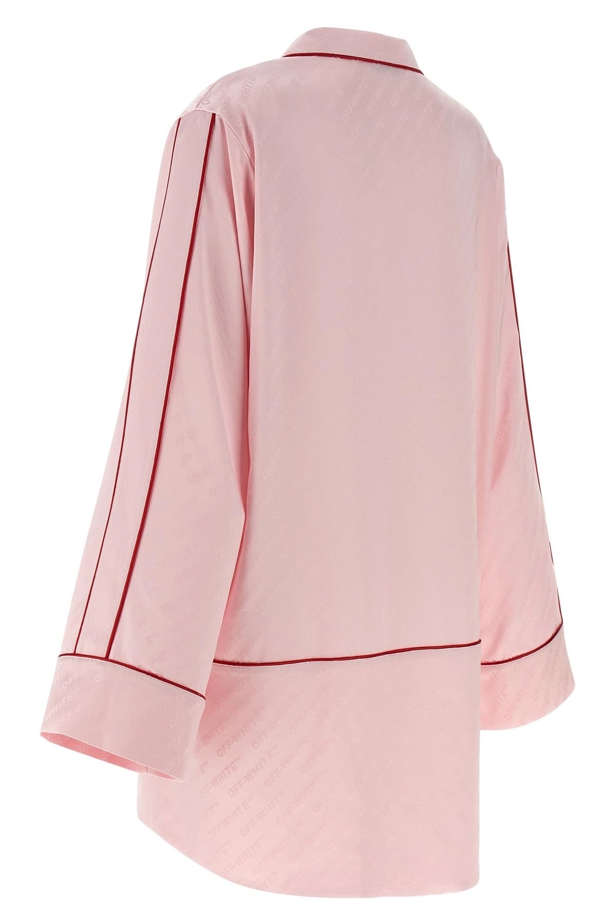 Off-White Off-White Jacquard Satin New Roxy Pajama Shirt