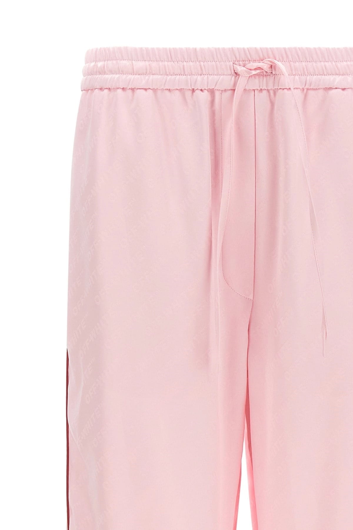 Off-White Jacquard Satin Pajama Pants