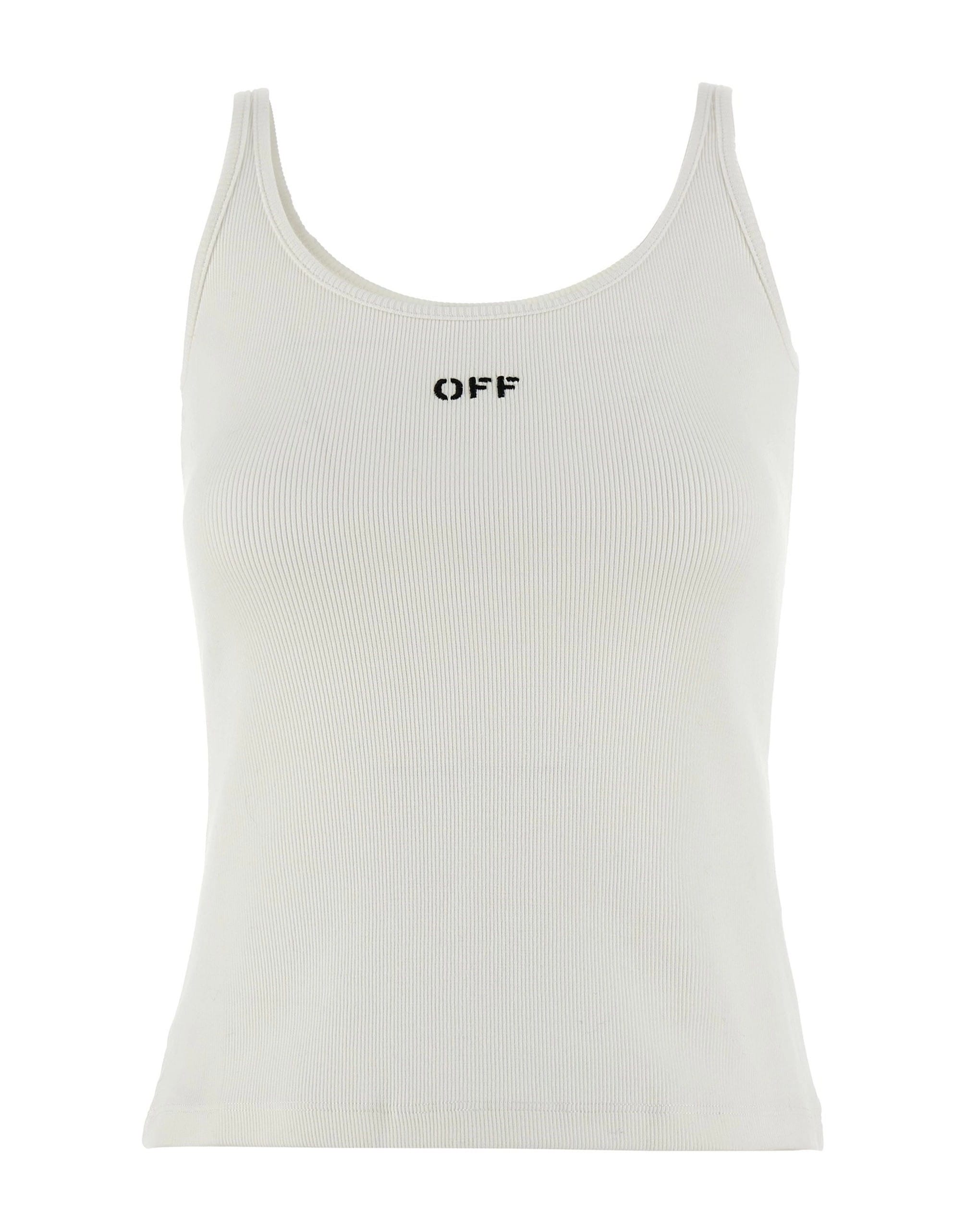 Off-White Off Stamp 로고 탱크 탑