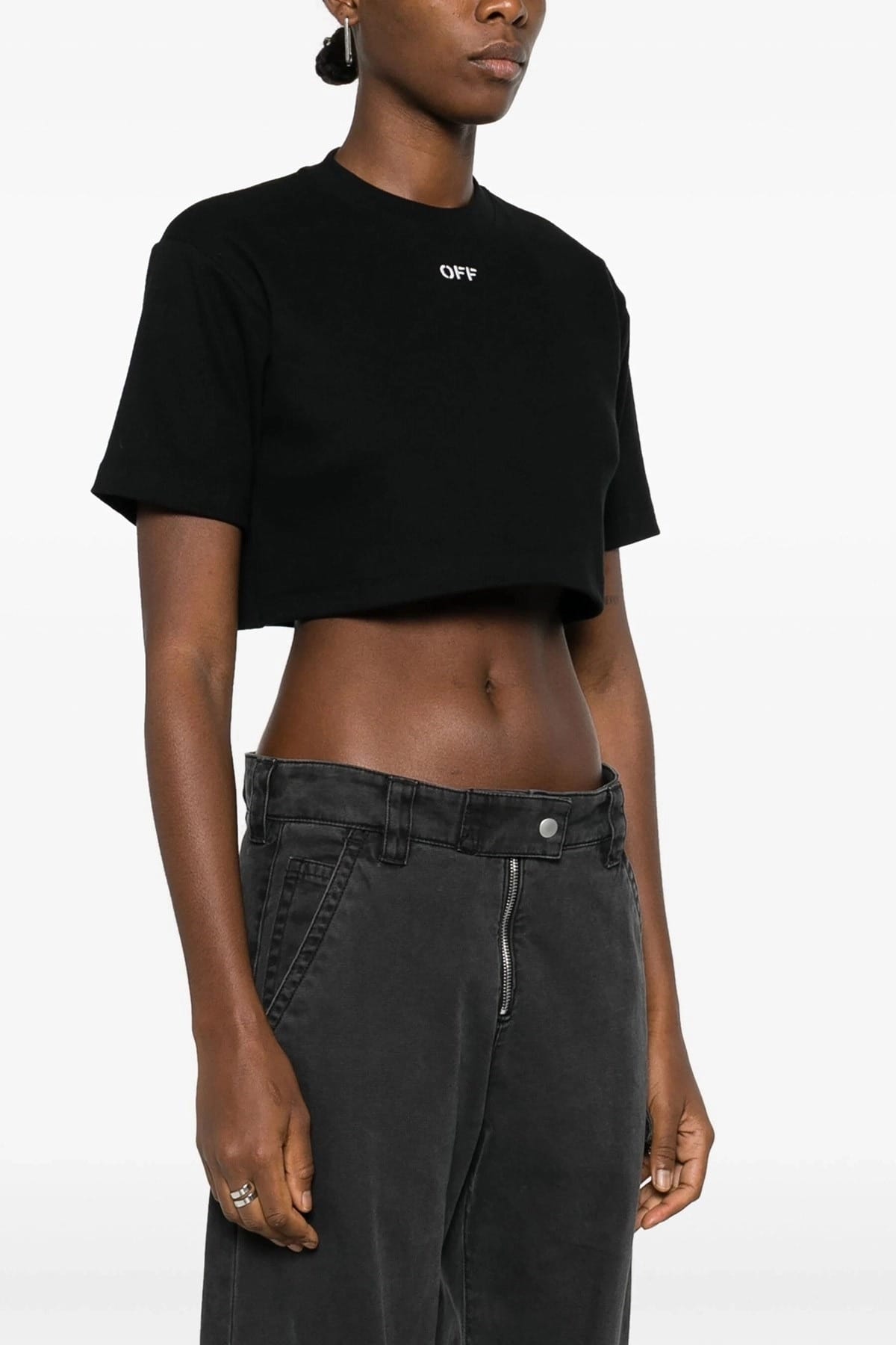 Off-White T-shirt court côtelé Off Stamp - alternate view