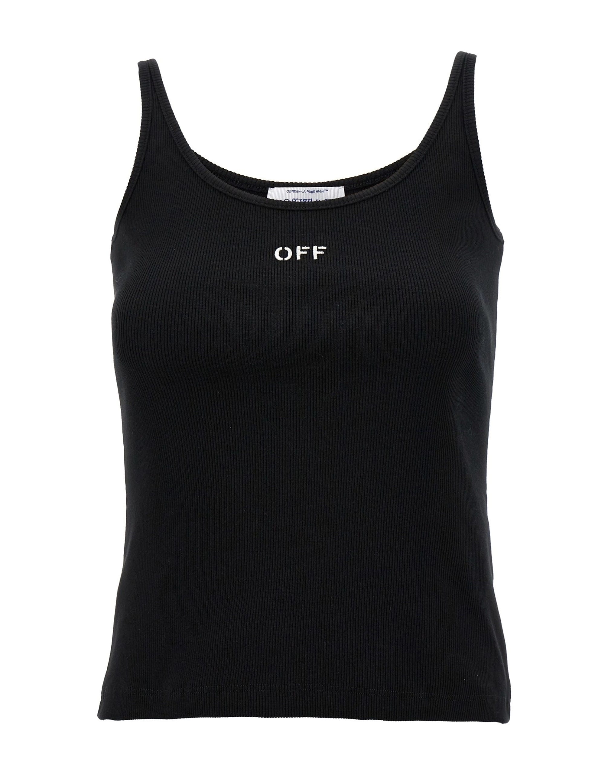 Off-White Off-White Off Stamp Ribbed Top