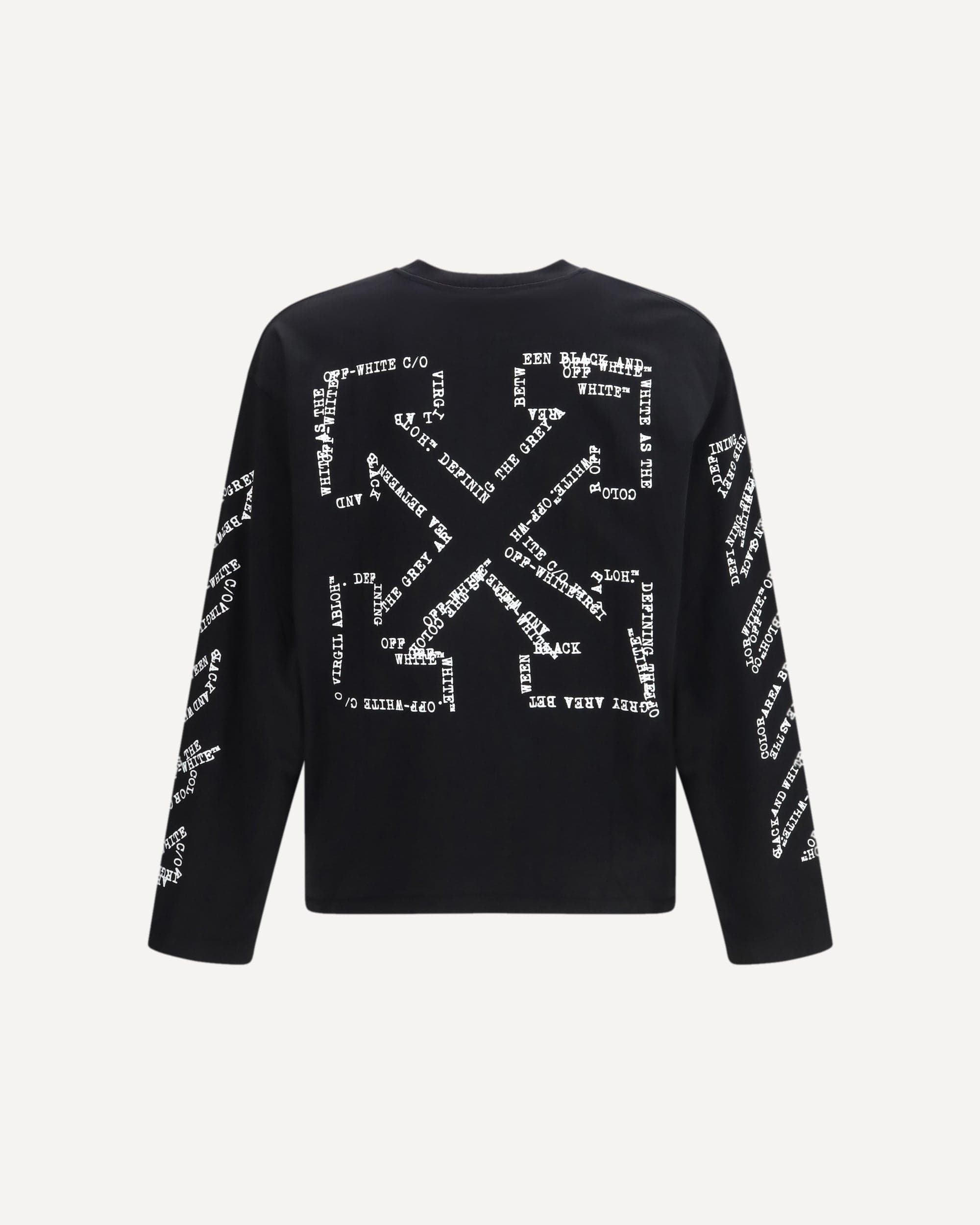Off-White Patterned Long-Sleeve T-Shirt