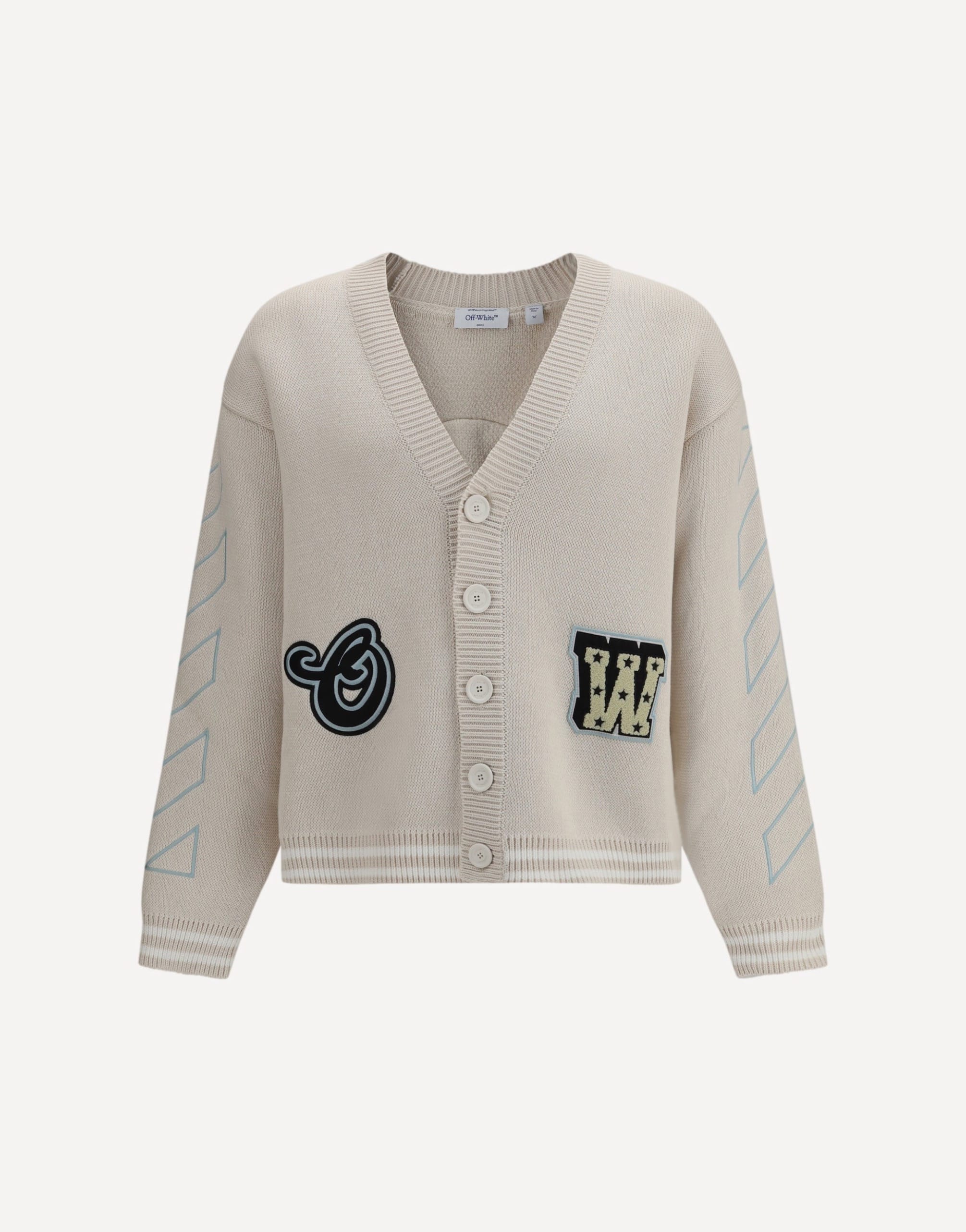 Off-White Star Logo Diagonal Varsity Cardigan