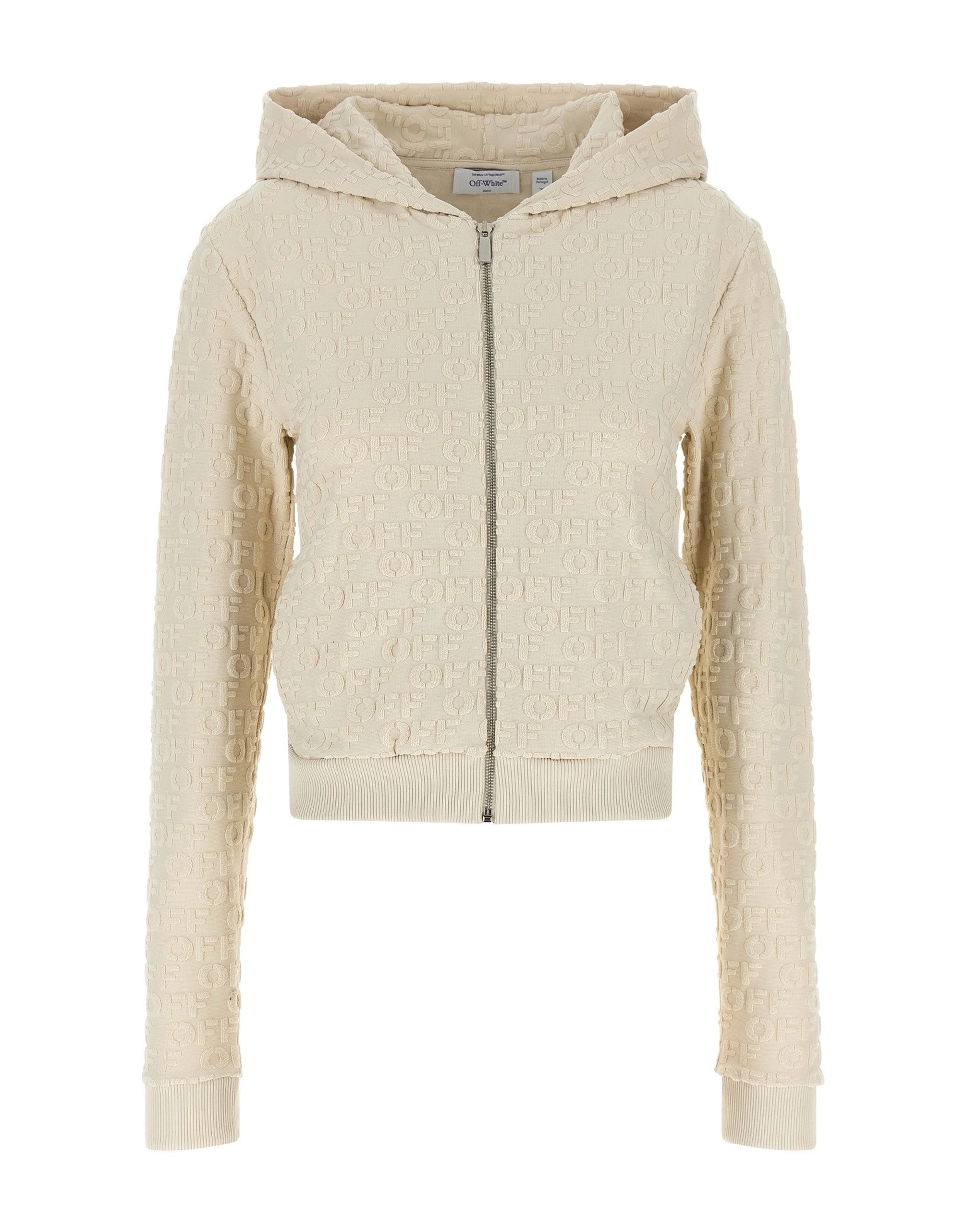 Off-White Terry Off Zip-Up Hoodie