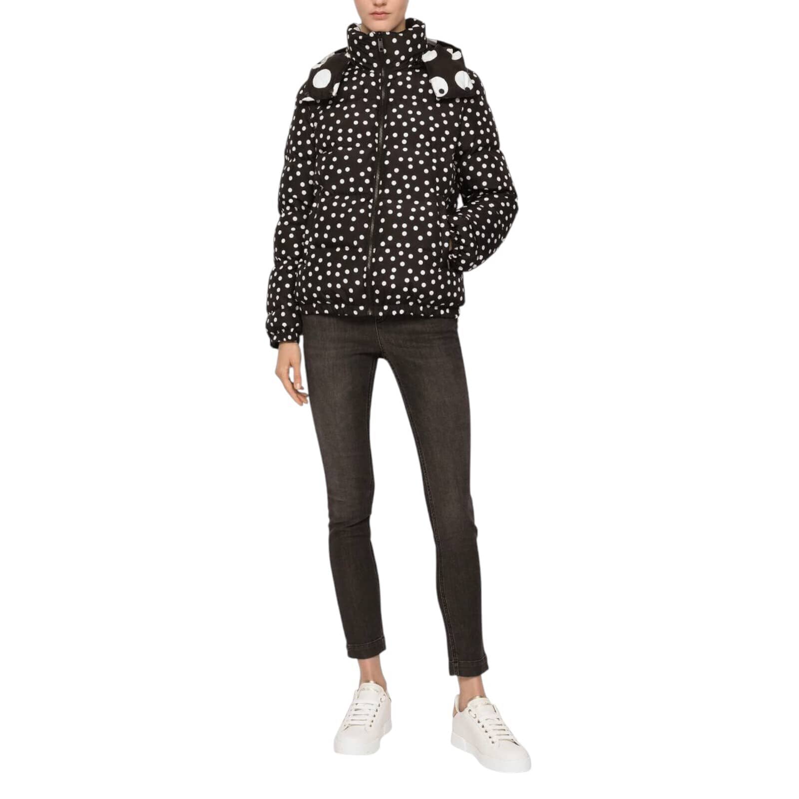 Dolce & Gabbana Reversible Polka Dot Hooded Puffer Jacket - alternate view