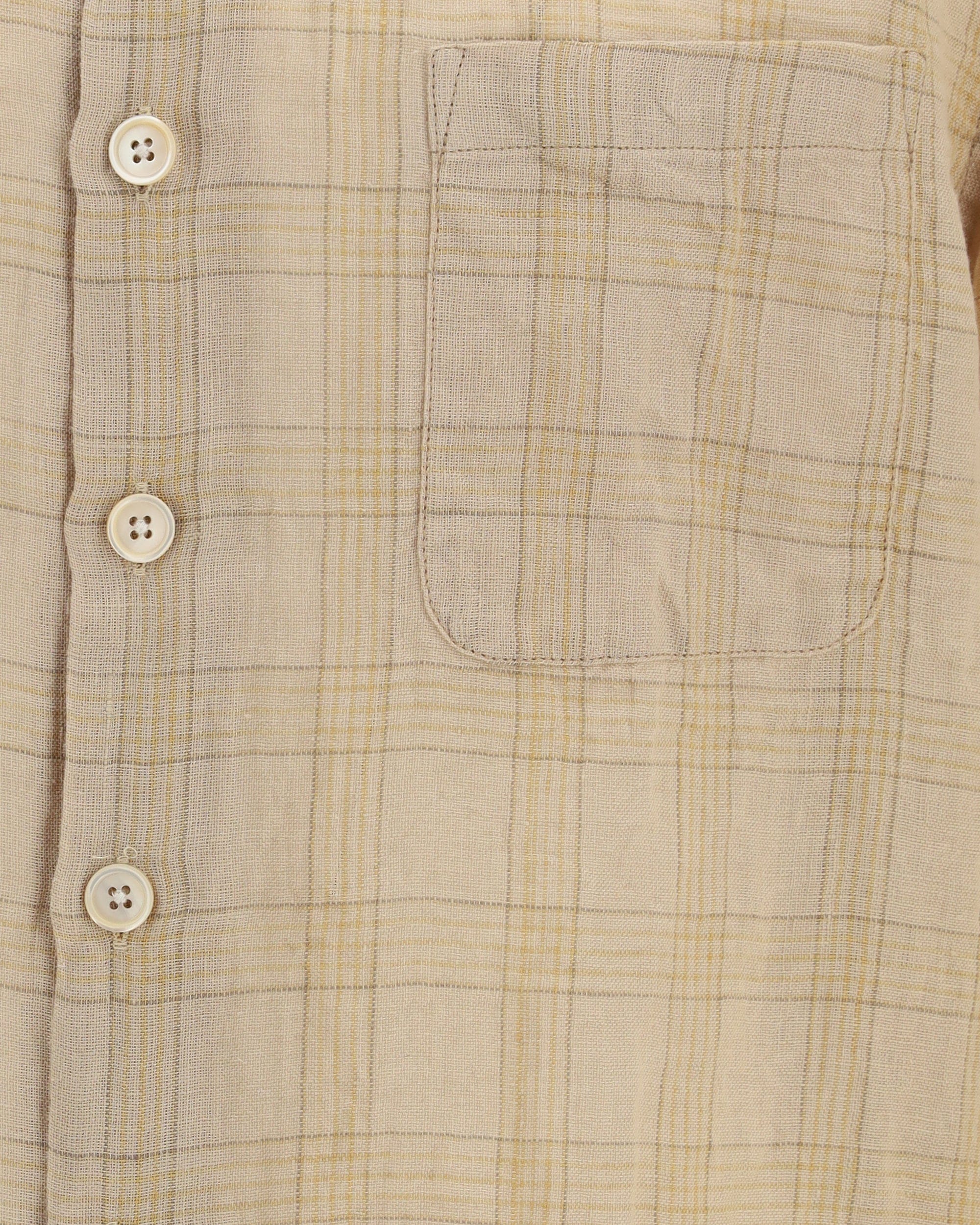 Our Legacy Above Shirt Vacay Check Gauze Linen
