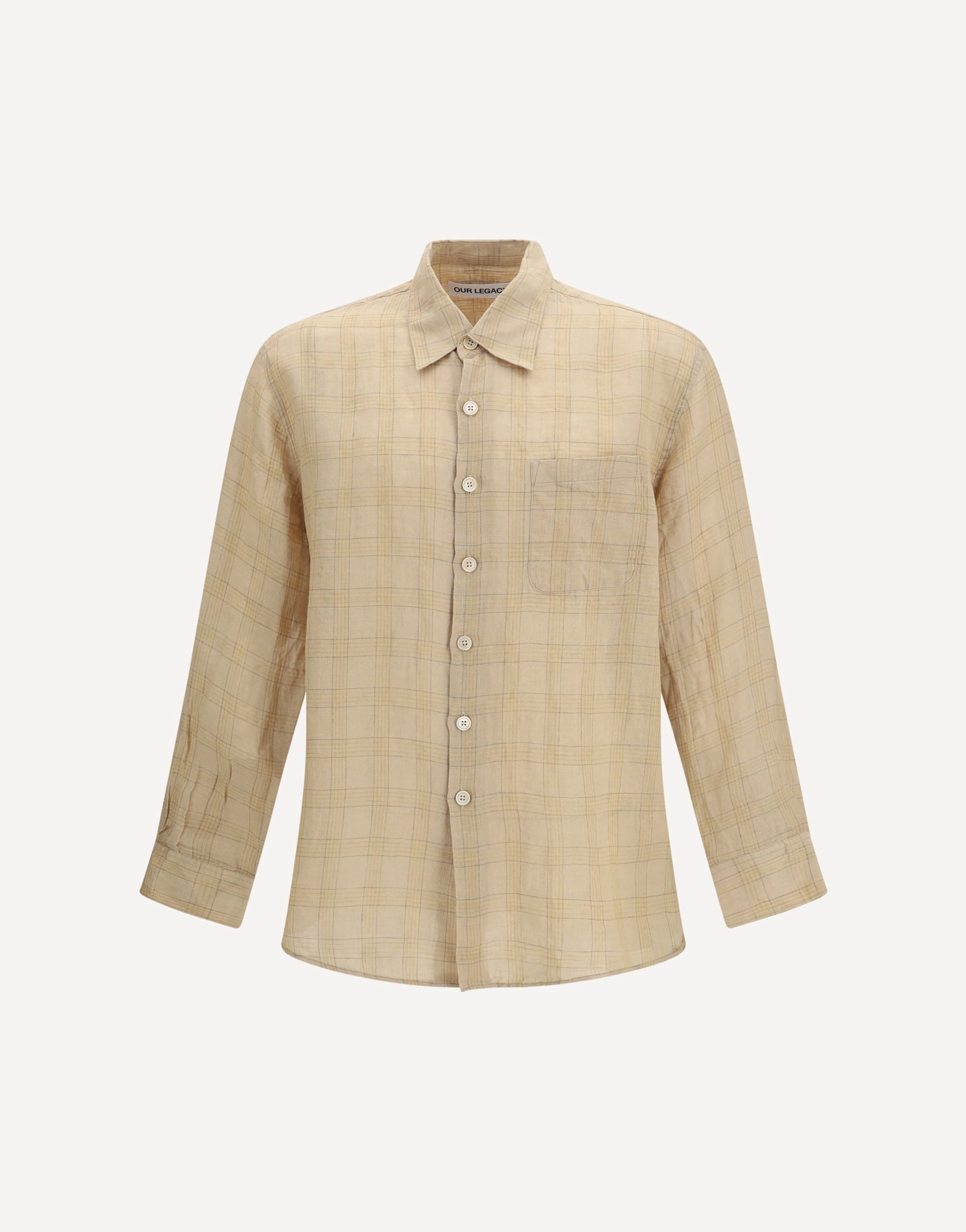 Our Legacy Above Shirt Vacay Check Gauze Linen