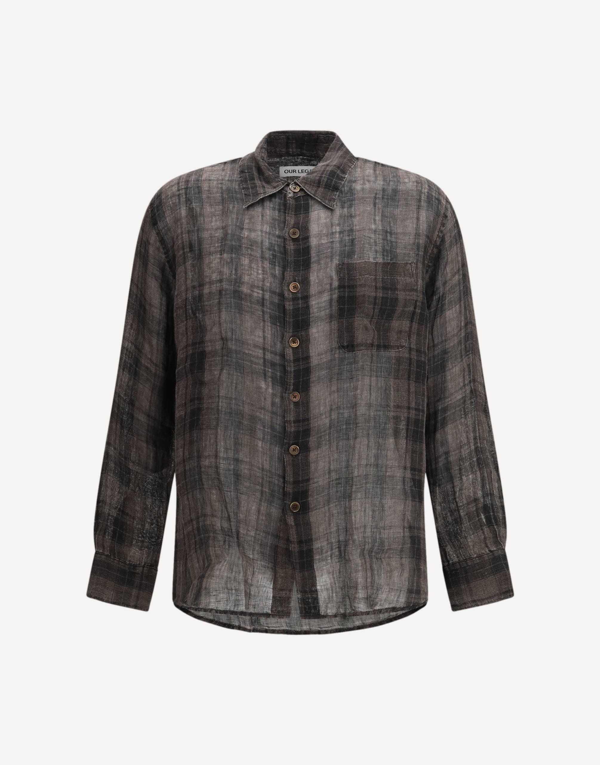 Our Legacy Checked Long-Sleeve Shirt With Pocket