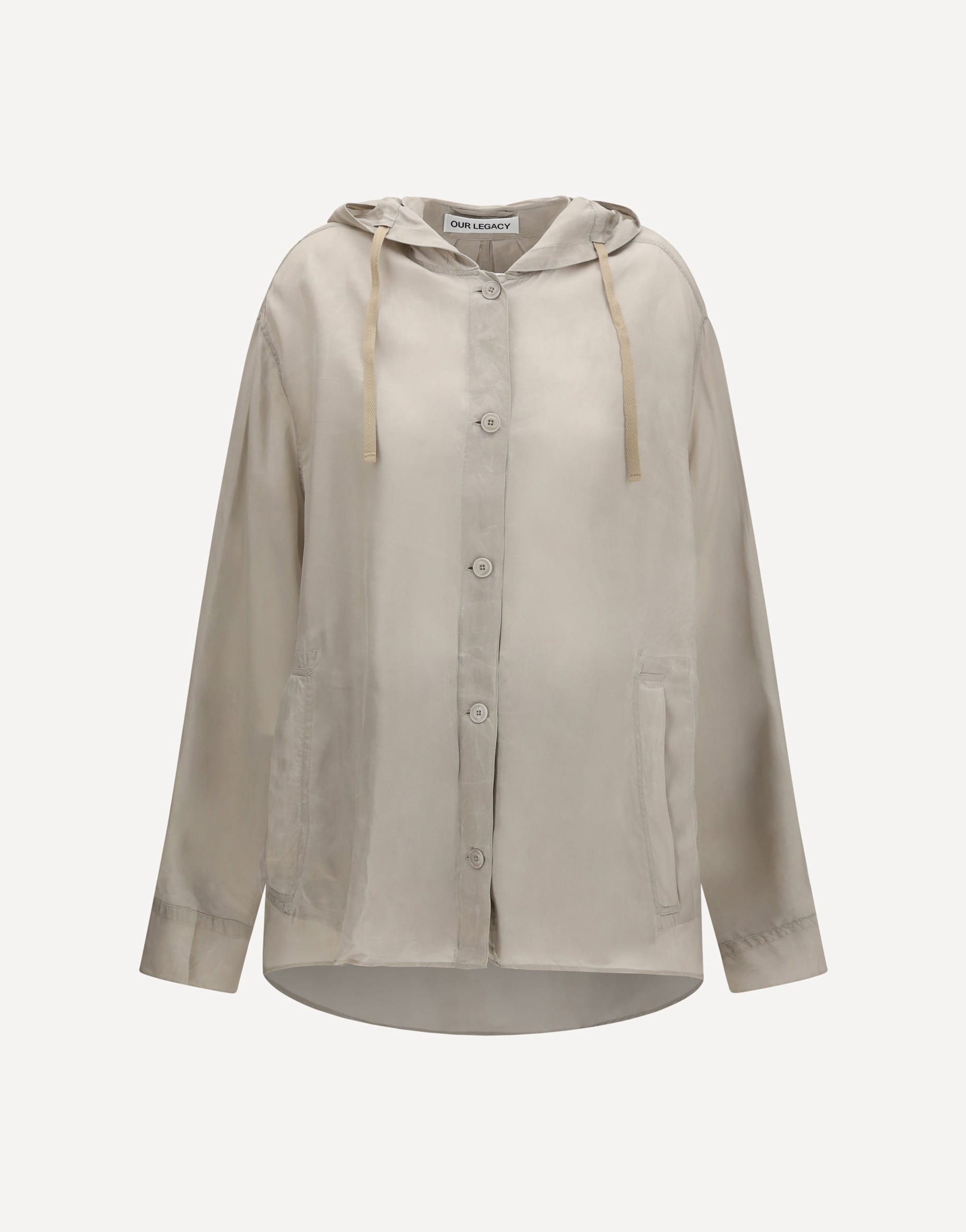 Our Legacy Rover Wax-Dipped Shirt With Hood