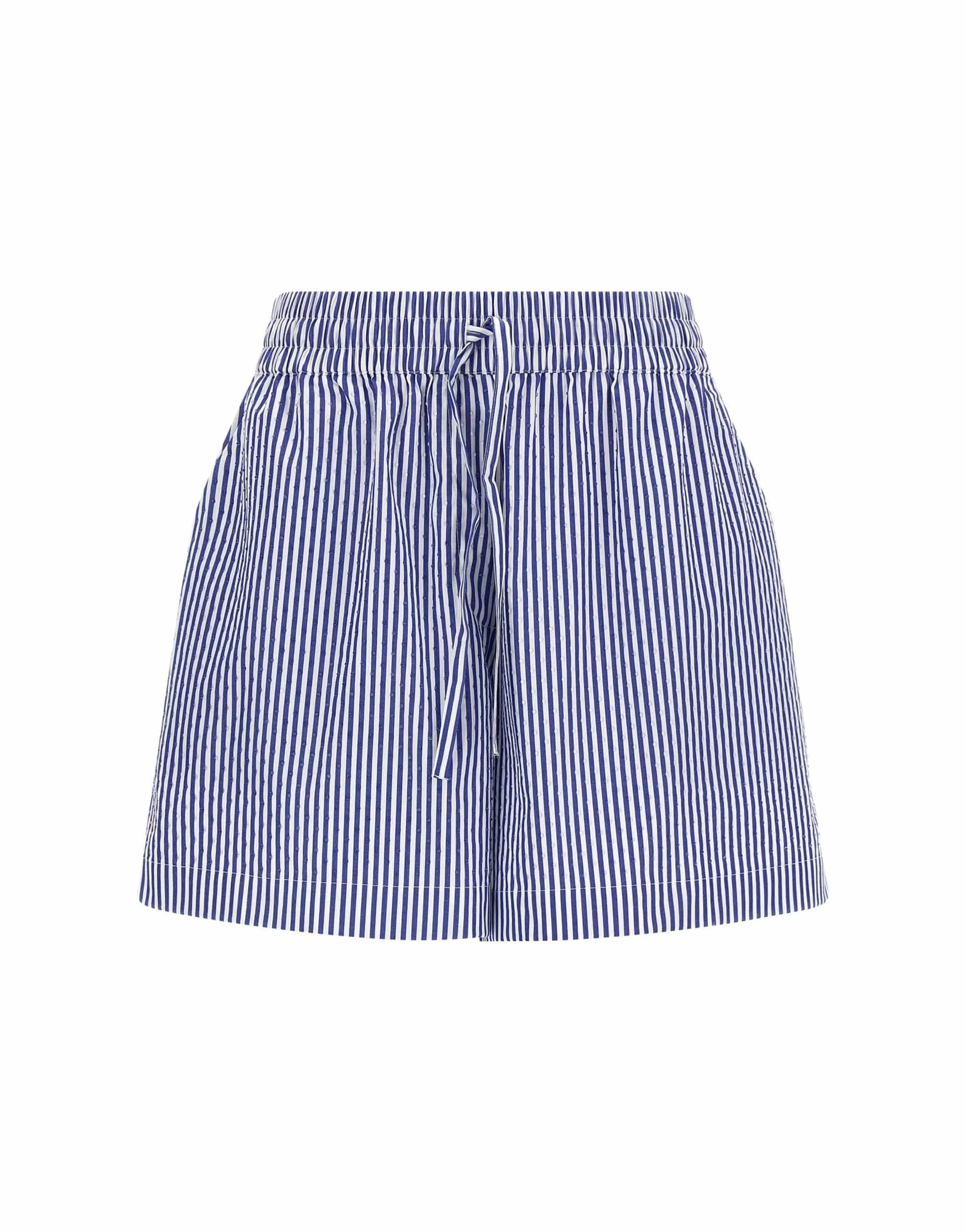 P.A.R.O.S.H. P.A.R.O.S.H. Cashine Striped Poplin Rhinestone Shorts