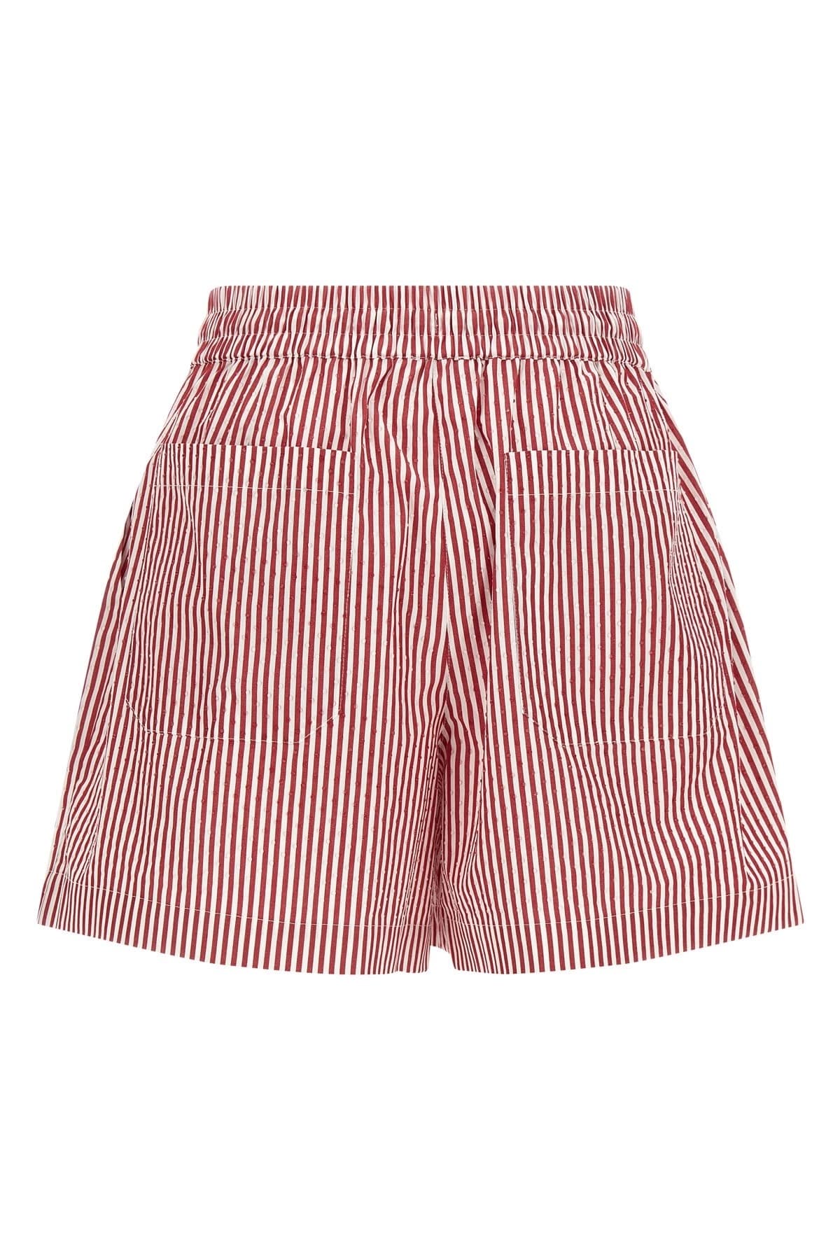 P.A.R.O.S.H. P.A.R.O.S.H. Cashine Striped Rhinestone Shorts