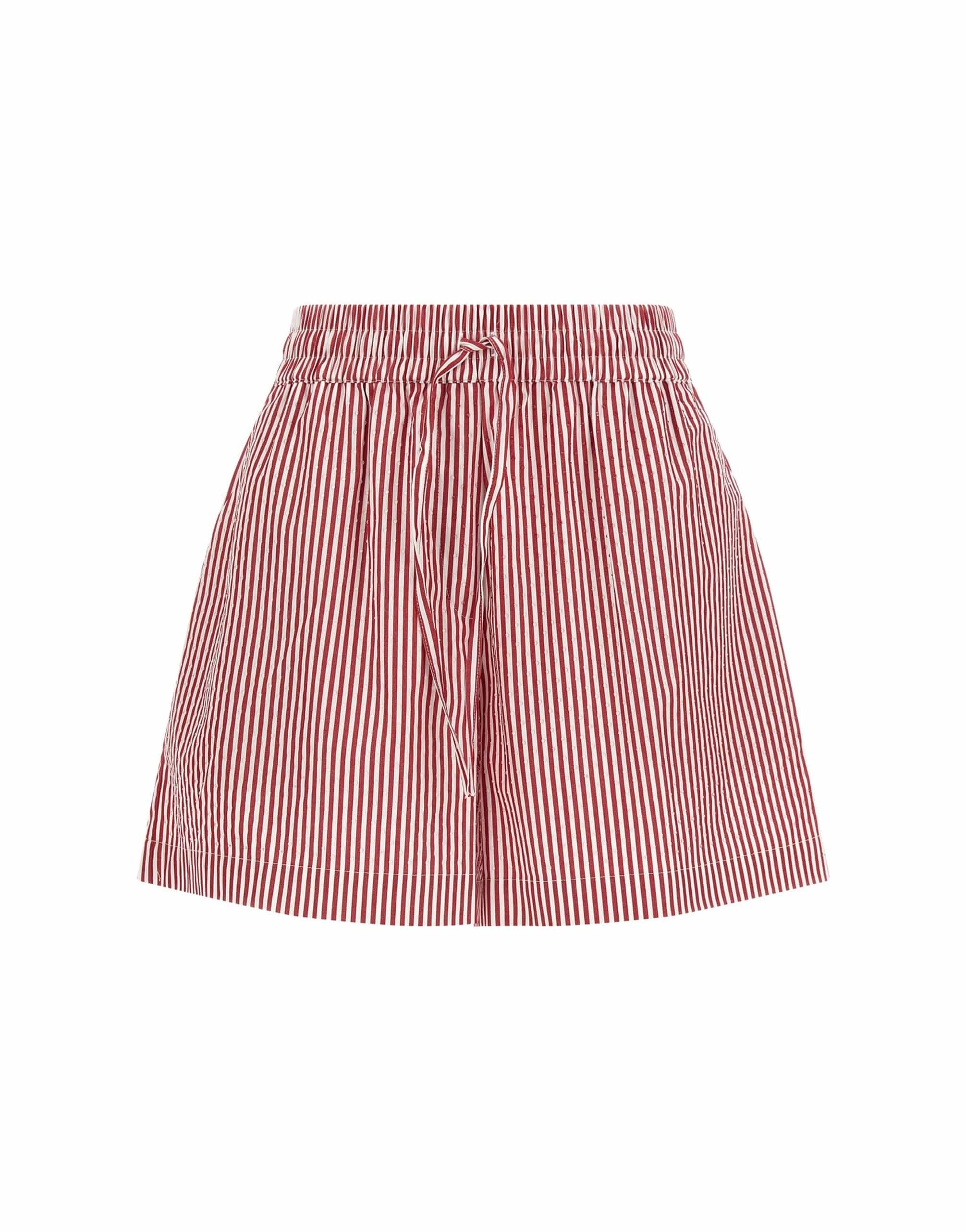 P.A.R.O.S.H. P.A.R.O.S.H. Cashine Striped Rhinestone Shorts