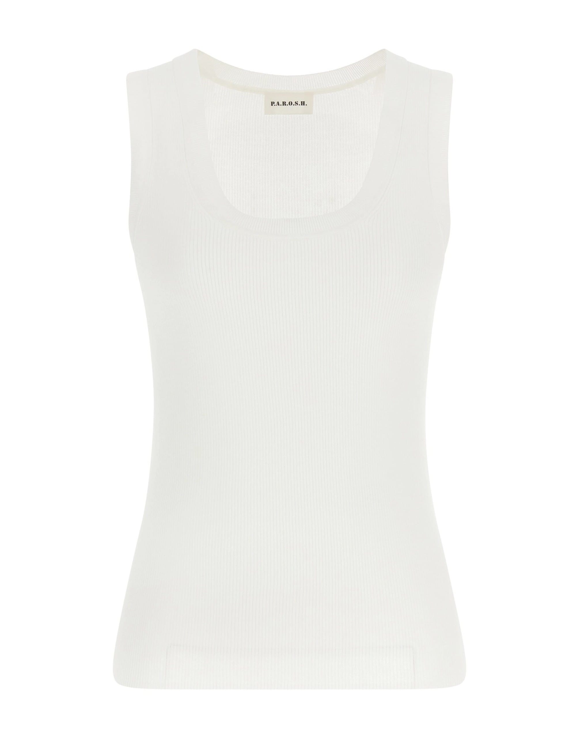 P.A.R.O.S.H. P.A.R.O.S.H. Cipria26 Ribbed Cotton Top