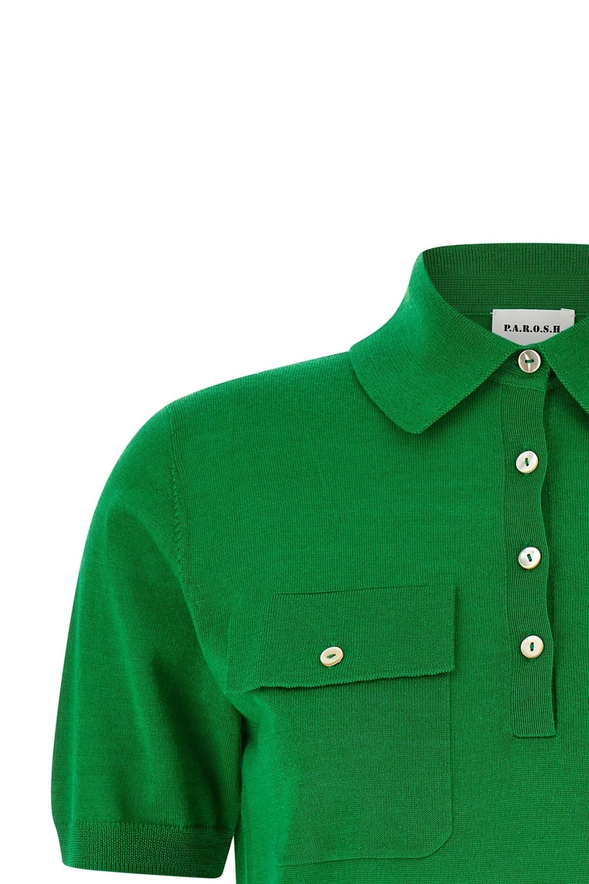 P.A.R.O.S.H. P.A.R.O.S.H. Linfa26 Wool Silk Polo Shirt