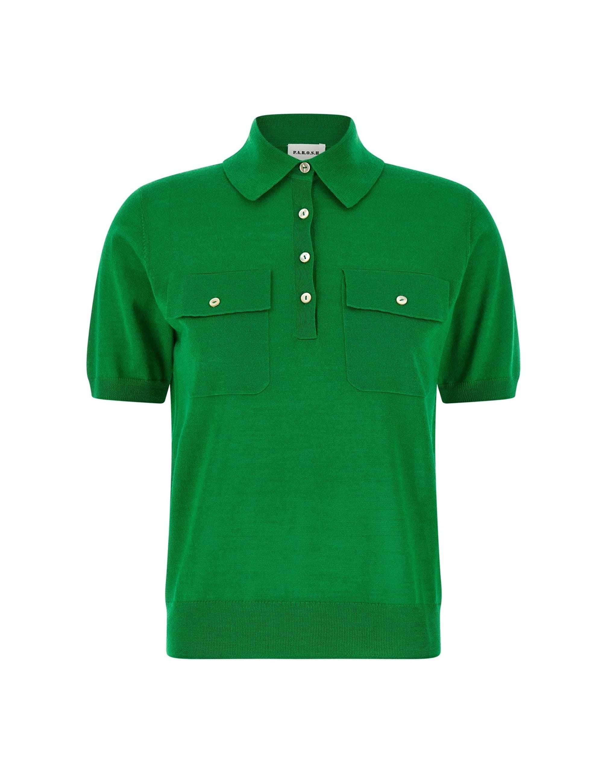 P.A.R.O.S.H. P.A.R.O.S.H. Linfa26 Wool Silk Polo Shirt