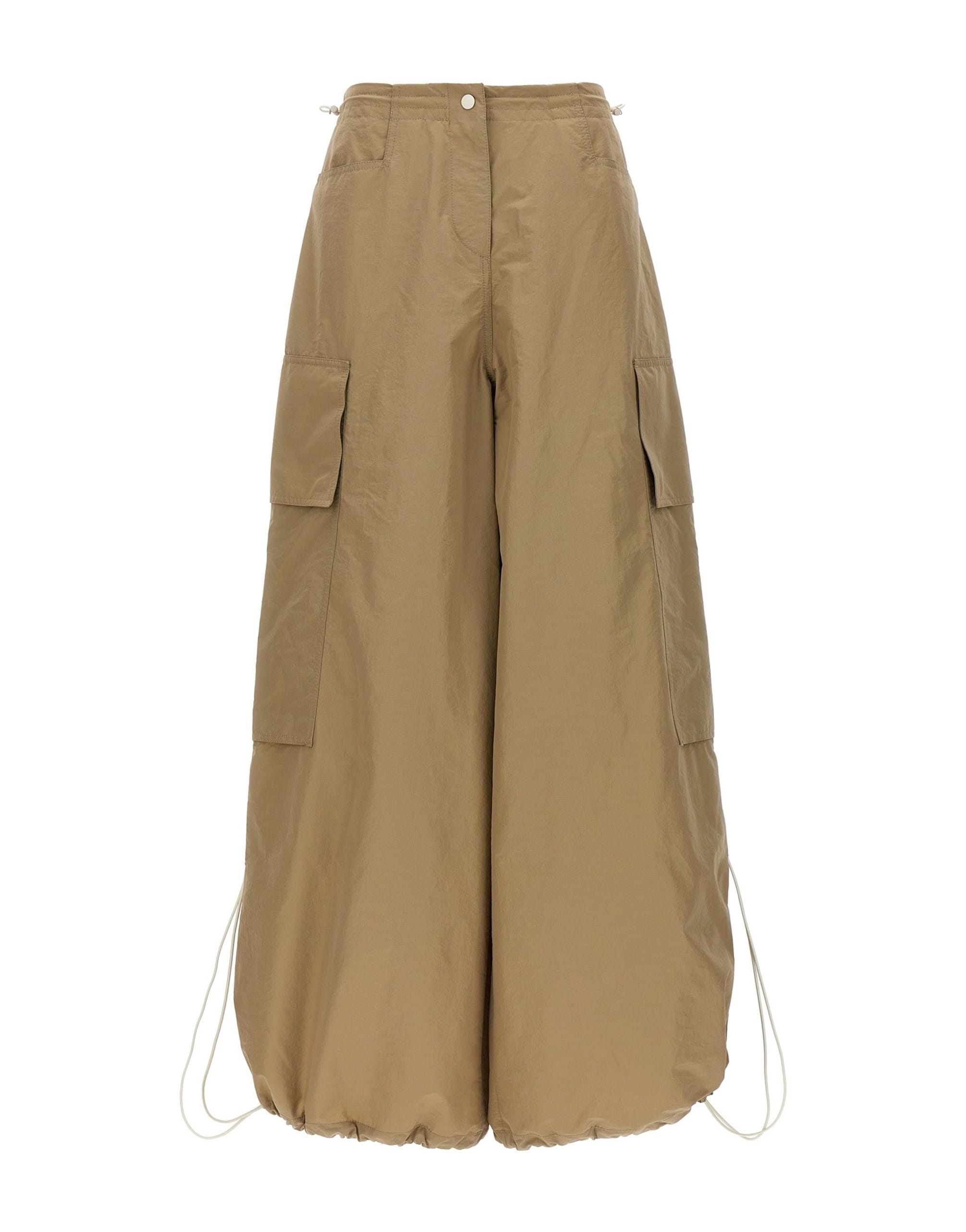 Palm Angels Palm Angels Beige Nylon Parachute Pants